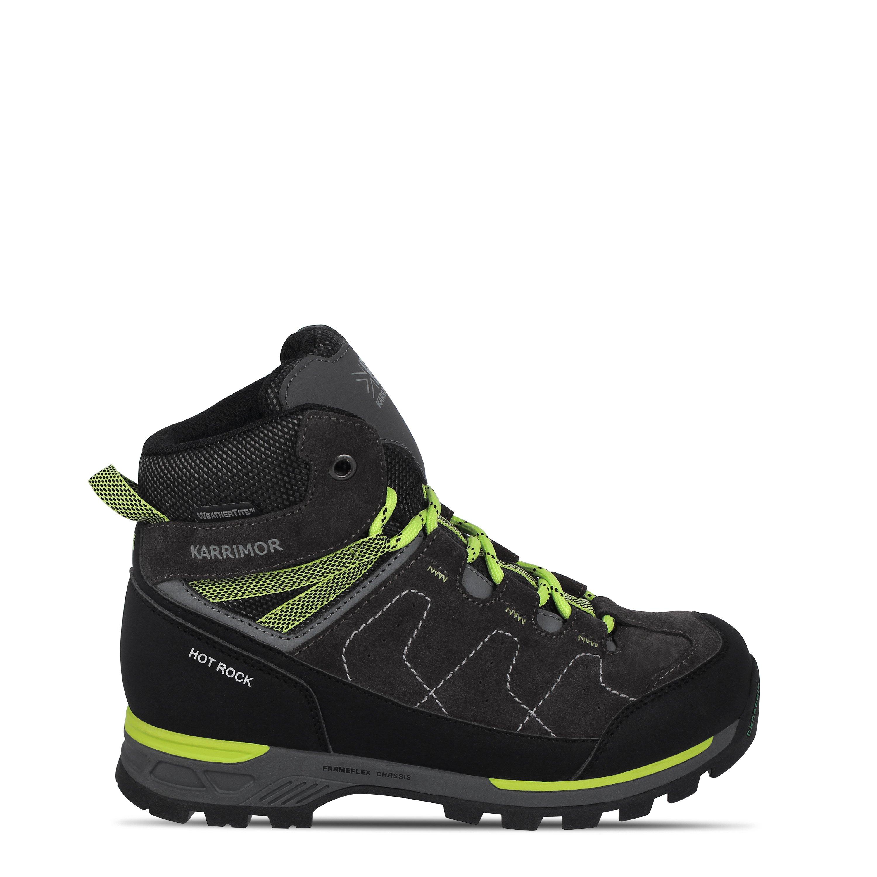 Charcoal/Green - Karrimor - Hot Rock Waterproof Walking Boots Childrens - 1