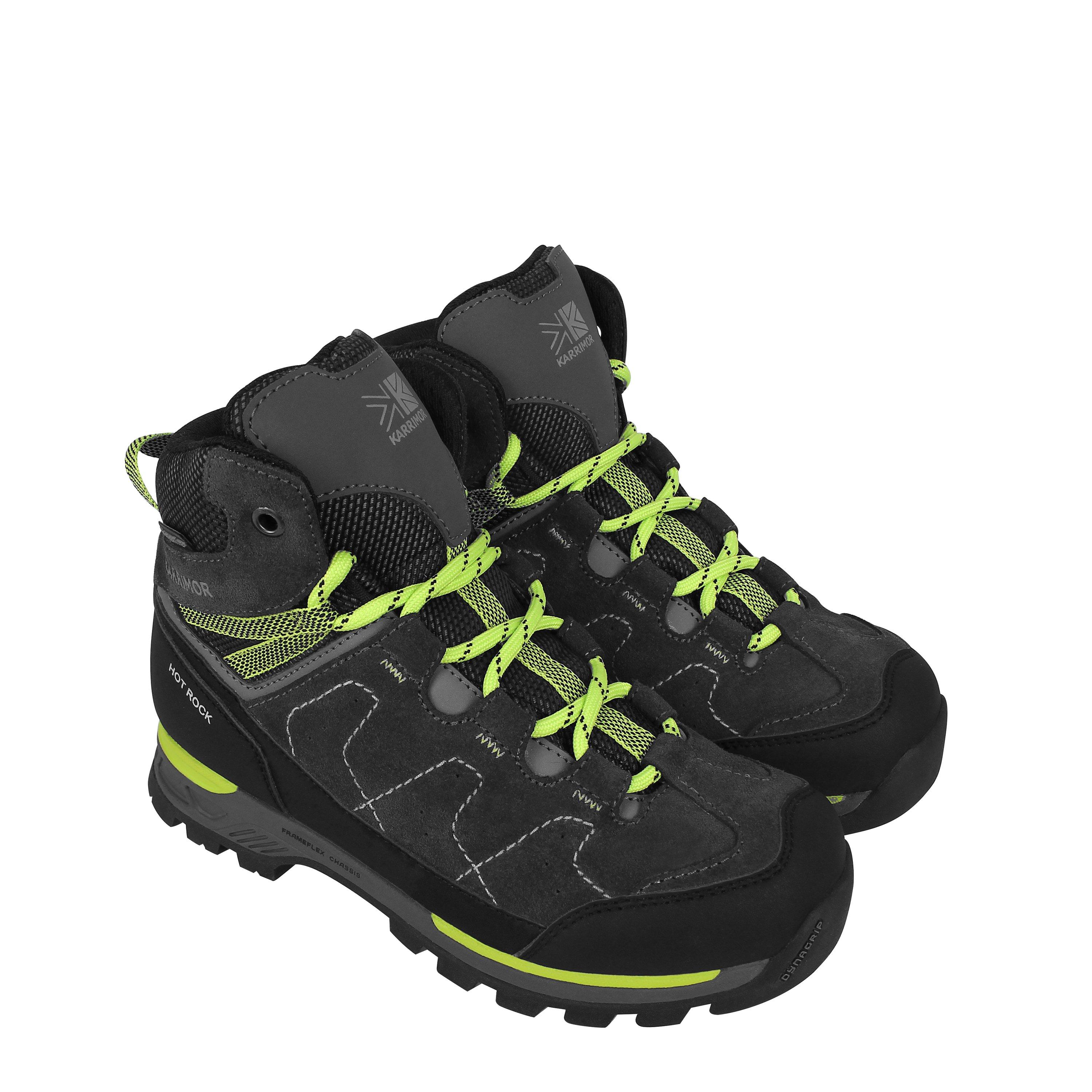 Charcoal/Green - Karrimor - Hot Rock Waterproof Walking Boots Childrens - 3