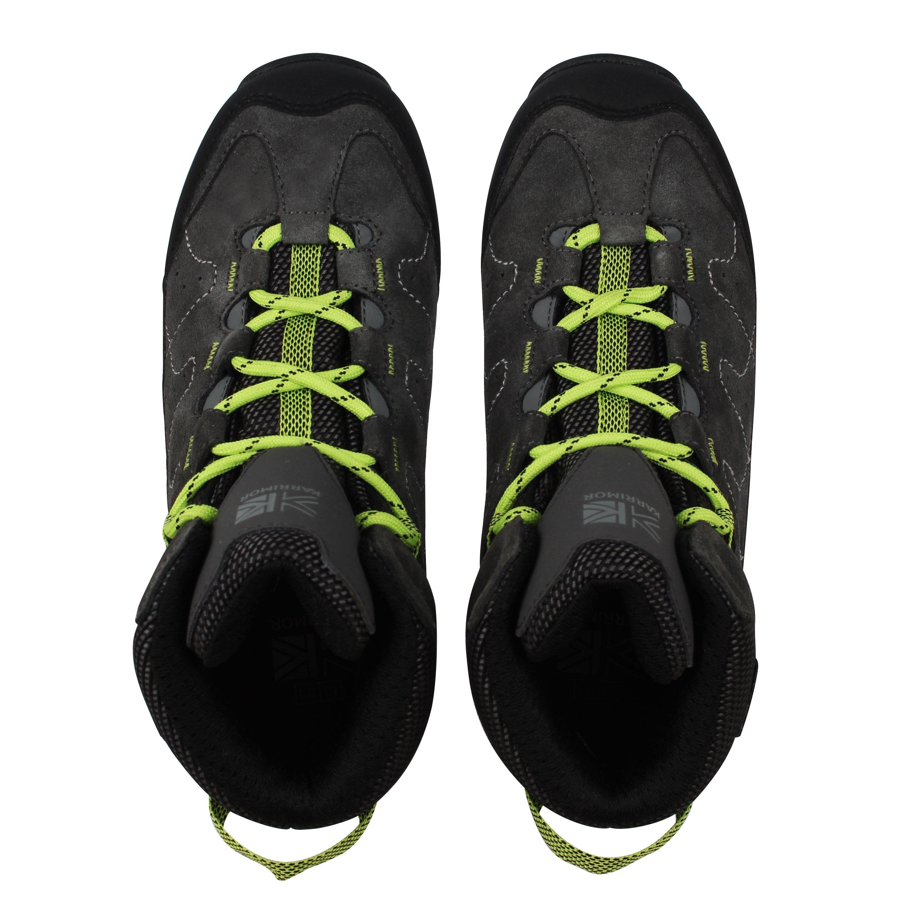 Charcoal/Green - Karrimor - Hot Rock Waterproof Walking Boots Childrens - 5