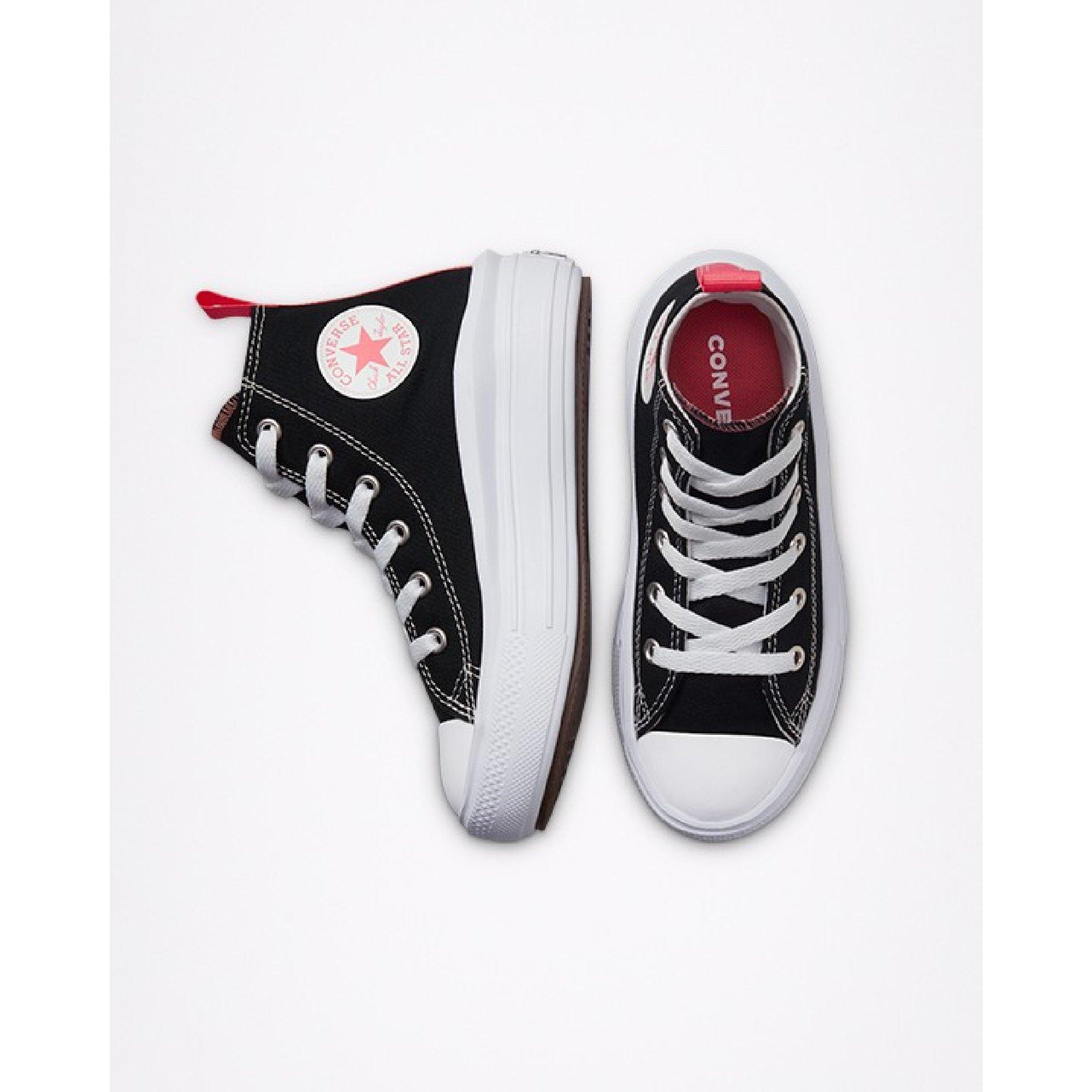 001-Black/Nat - Converse - Unisex Kids' Chuck Taylor All Star Mov Canvas High-Top Trainers - 4