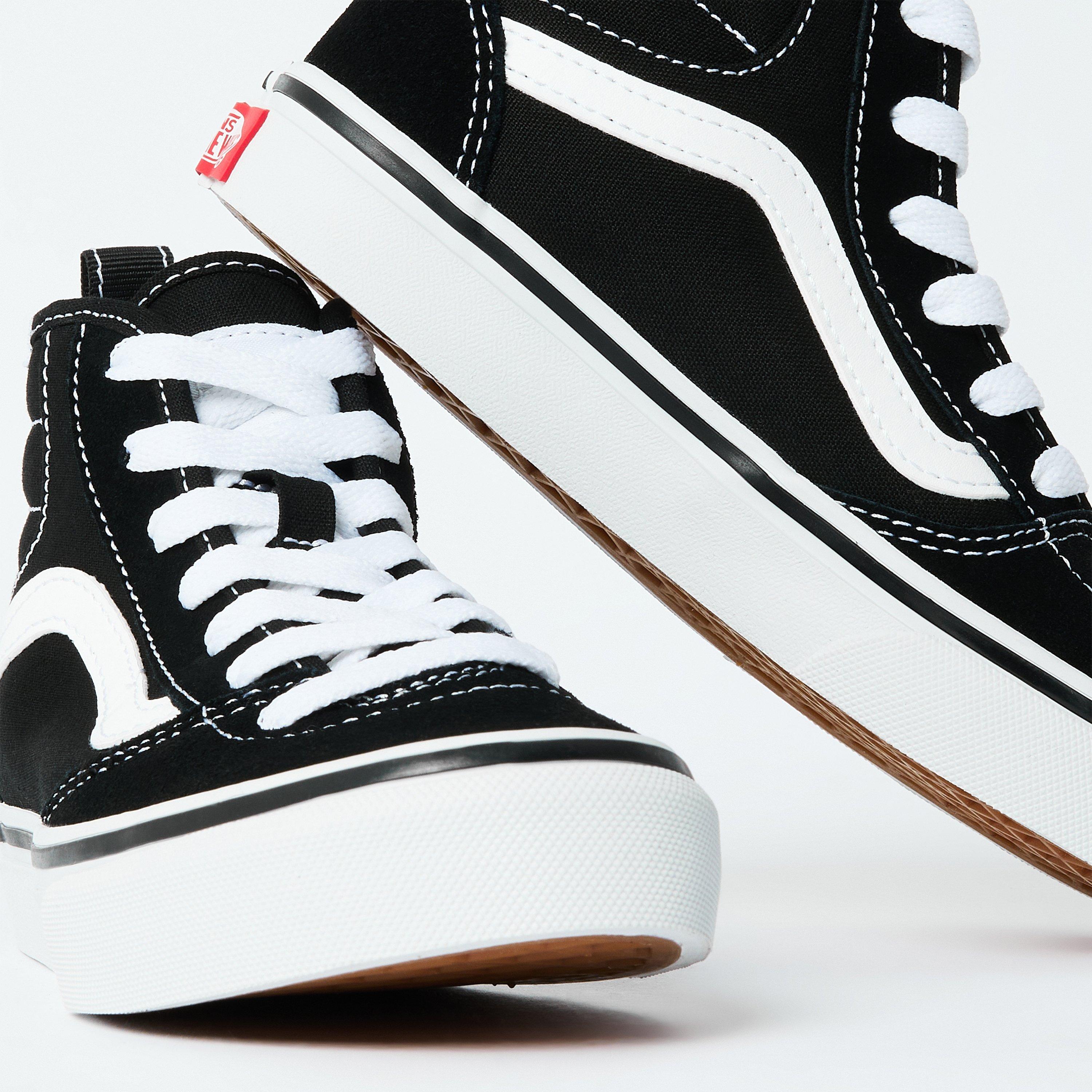 Black/White BA2 - Vans - Kids' Ashwood Canvas High-Top Trainers - 3