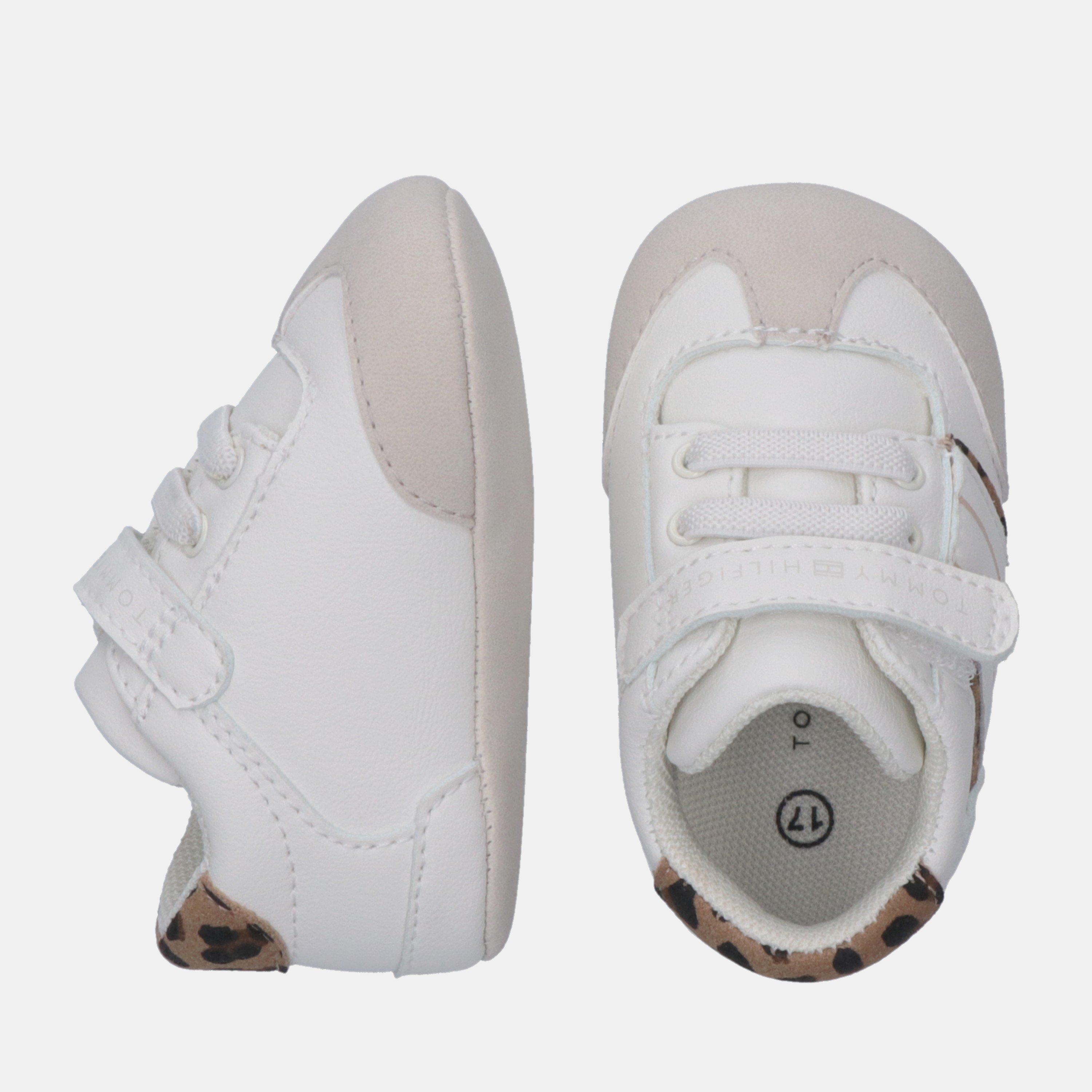 White/Leopard - Tommy Hilfiger - Kids' Crib Shoes - 5