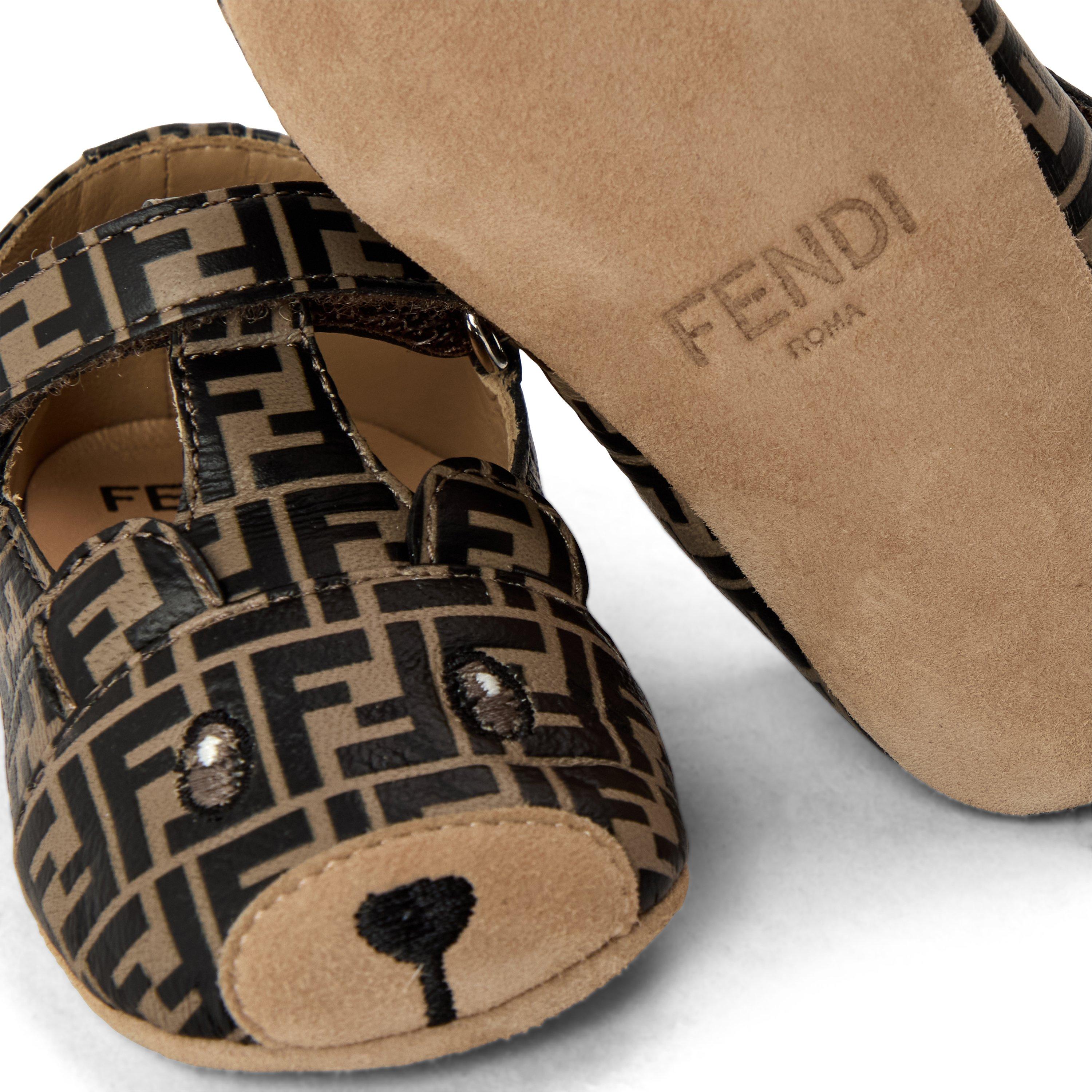 Brown F0HDP - Fendi - Fendi FF Crib Shoes Bb61 - 3