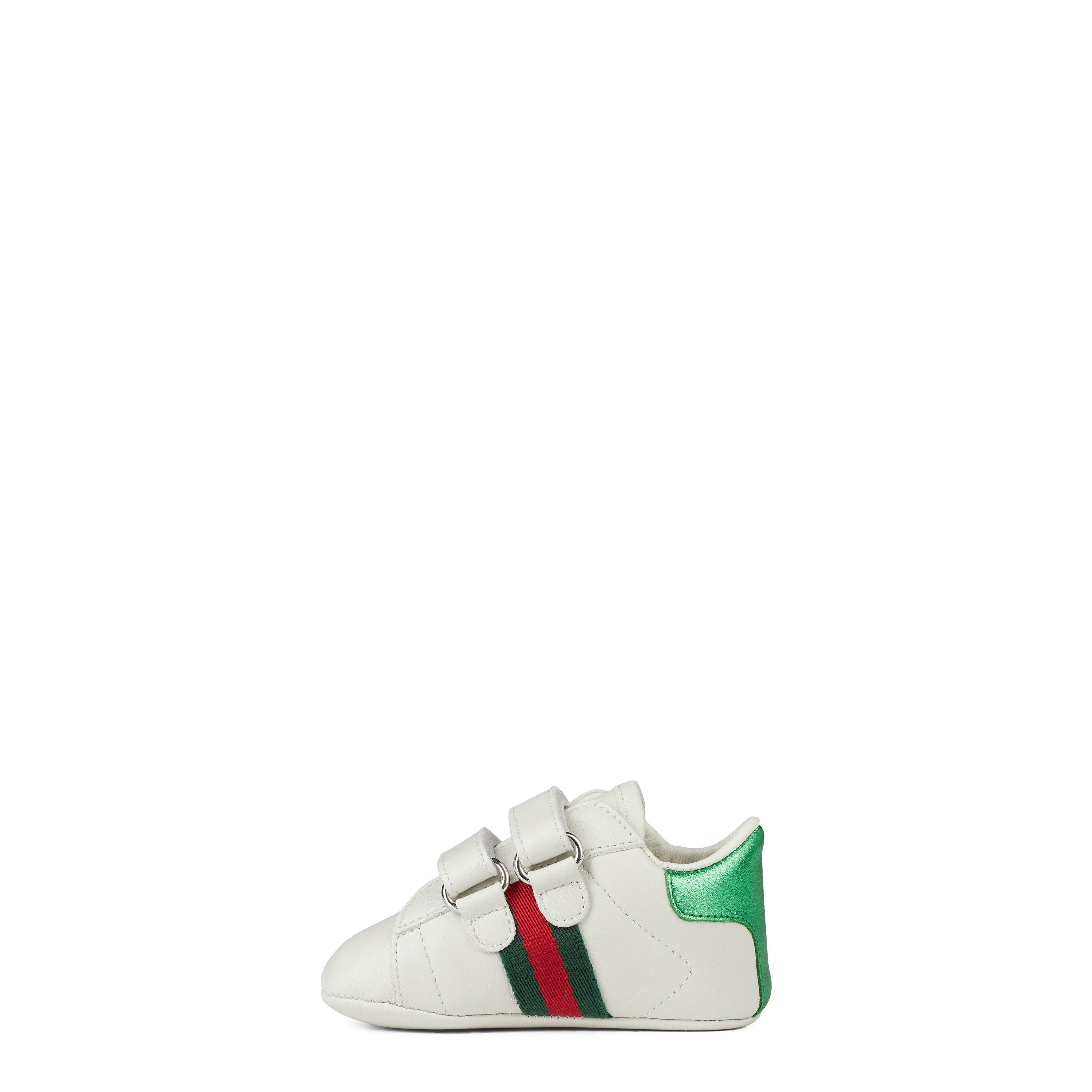 White 9070 - Gucci - Infant Boys' Striped Leather New Ace Trainers - 2