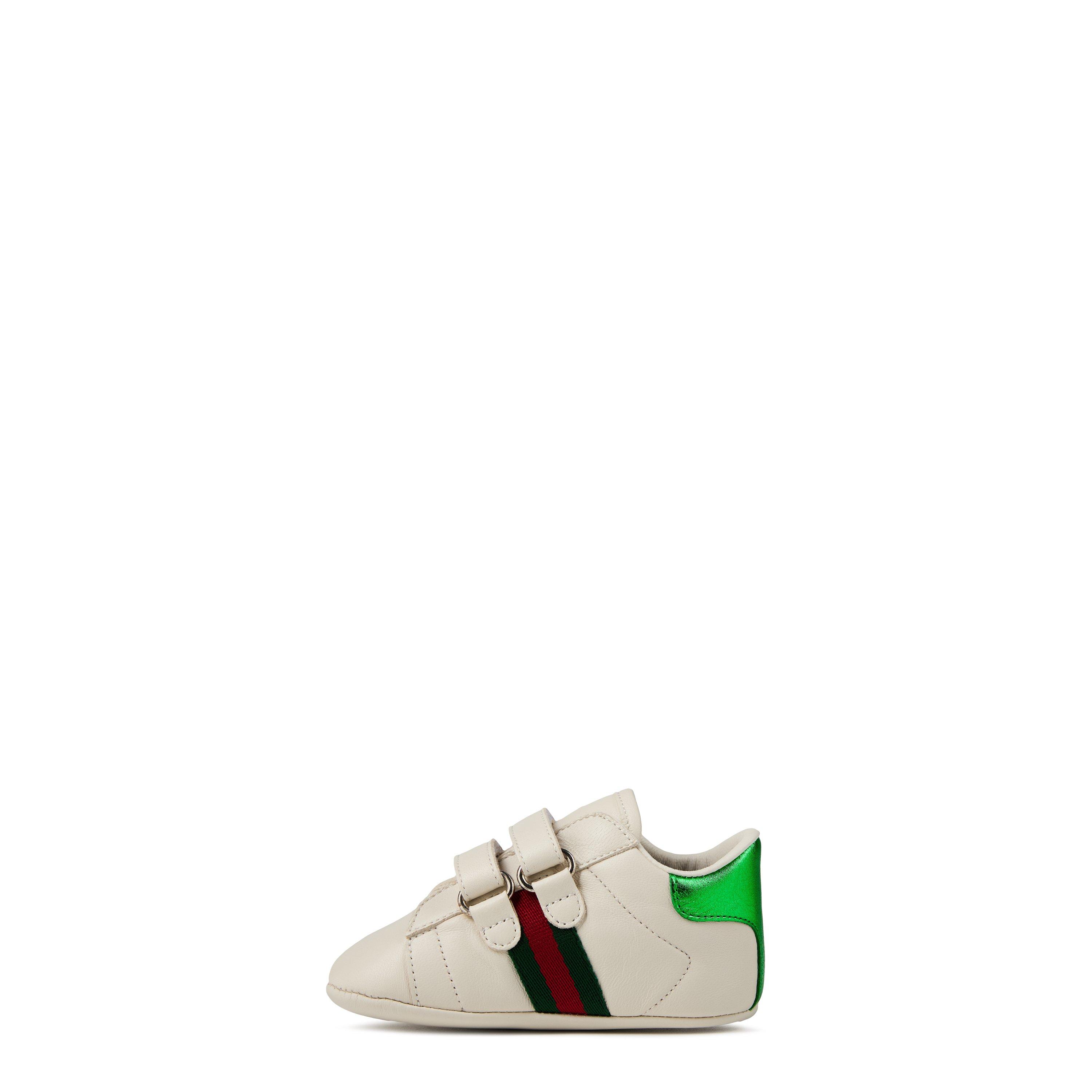White 9070 - Gucci - Infant Boys' Striped Leather New Ace Trainers - 3
