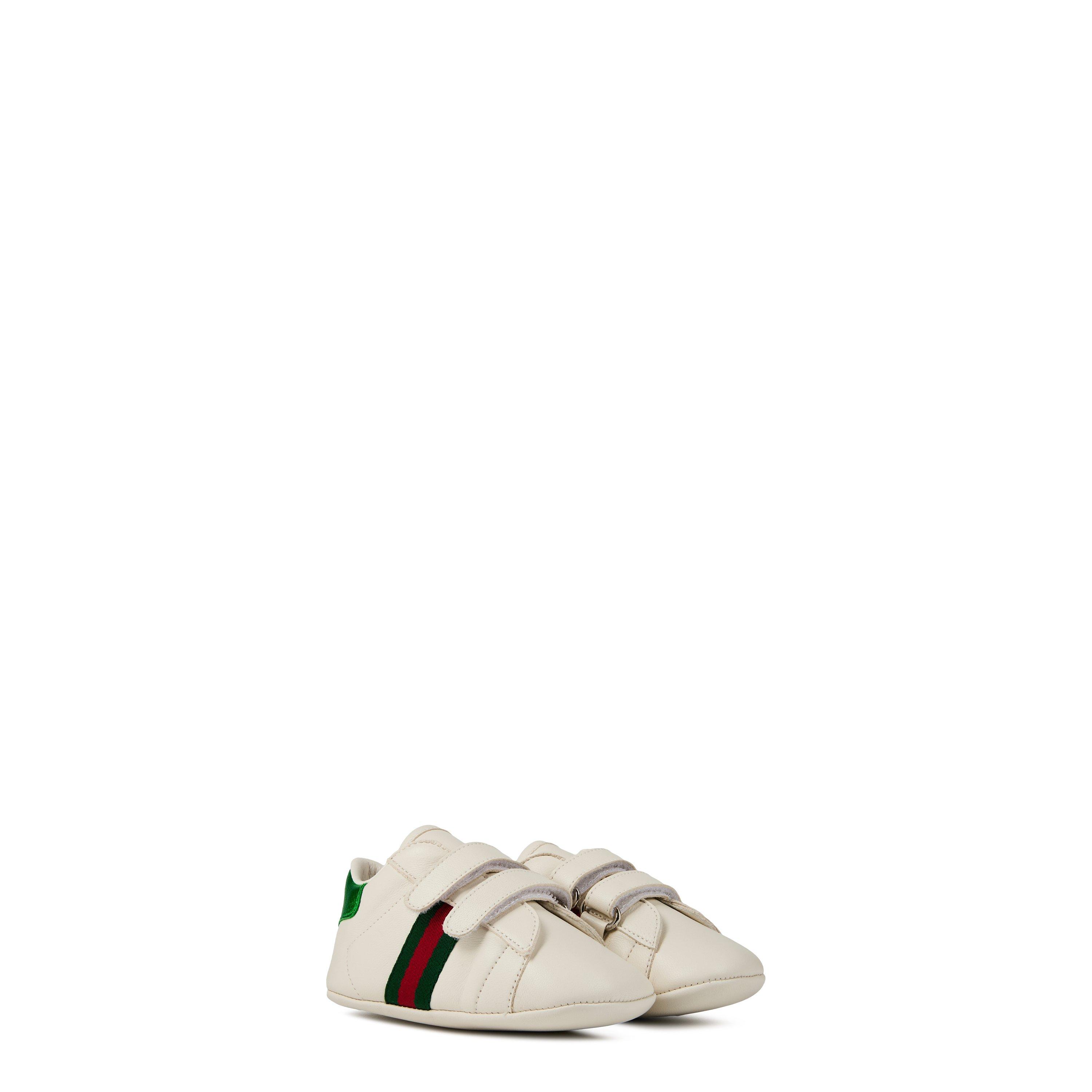 White 9070 - Gucci - Infant Boys' Striped Leather New Ace Trainers - 4