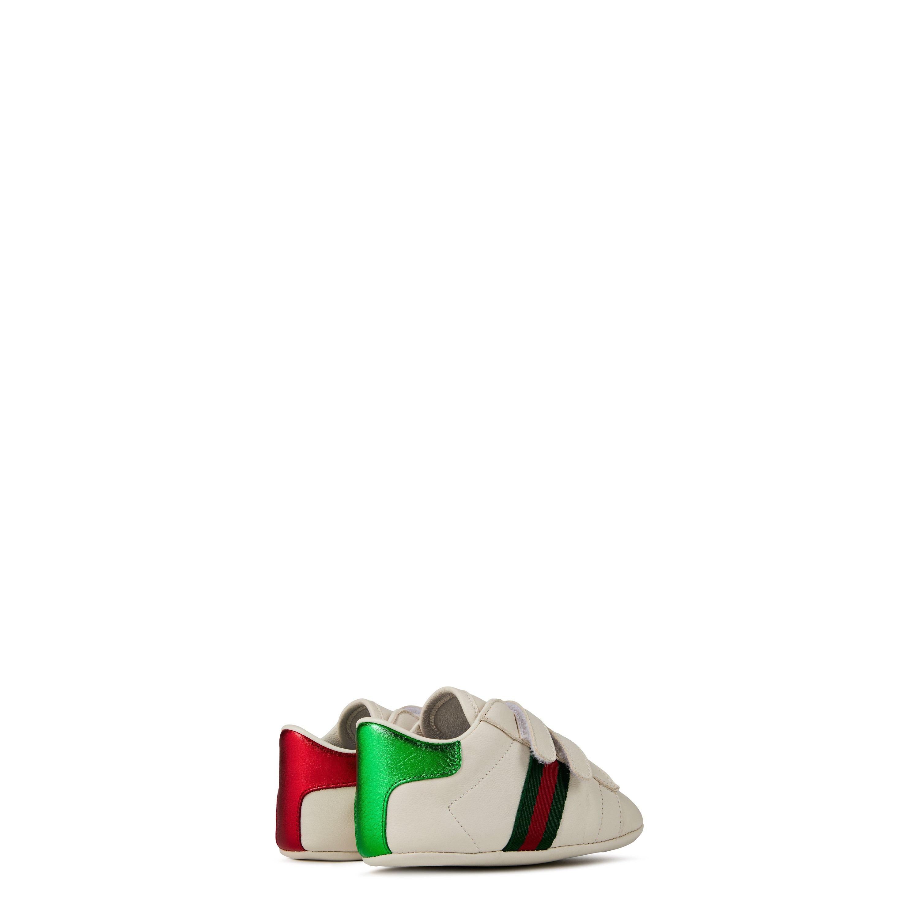 White 9070 - Gucci - Infant Boys' Striped Leather New Ace Trainers - 5