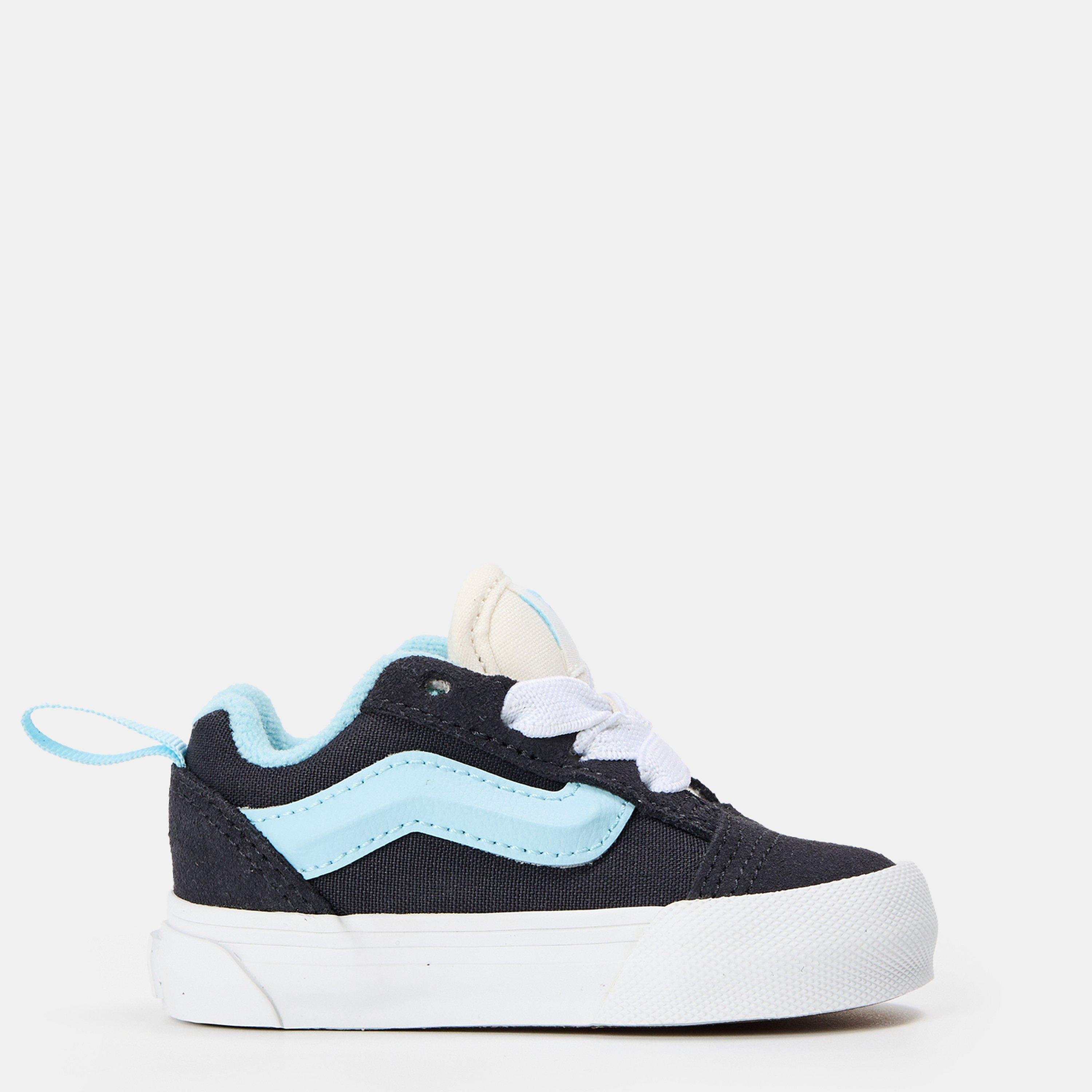 Grey/Blue - Vans - Unisex Kids' Knu Skool Elastic Lace Retro Sport Canvas Trainers - 1