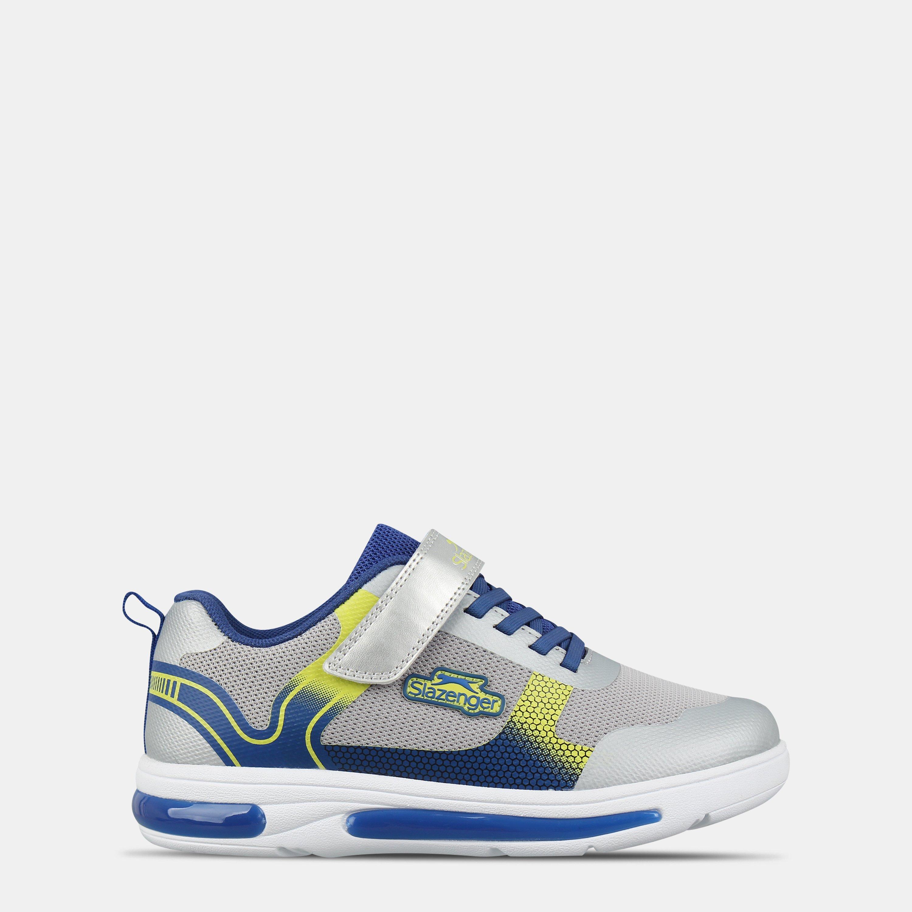 Slazenger Boys Camo Go 2.0 Trainers Childrens - Silver/Blue - C13 (31.5)