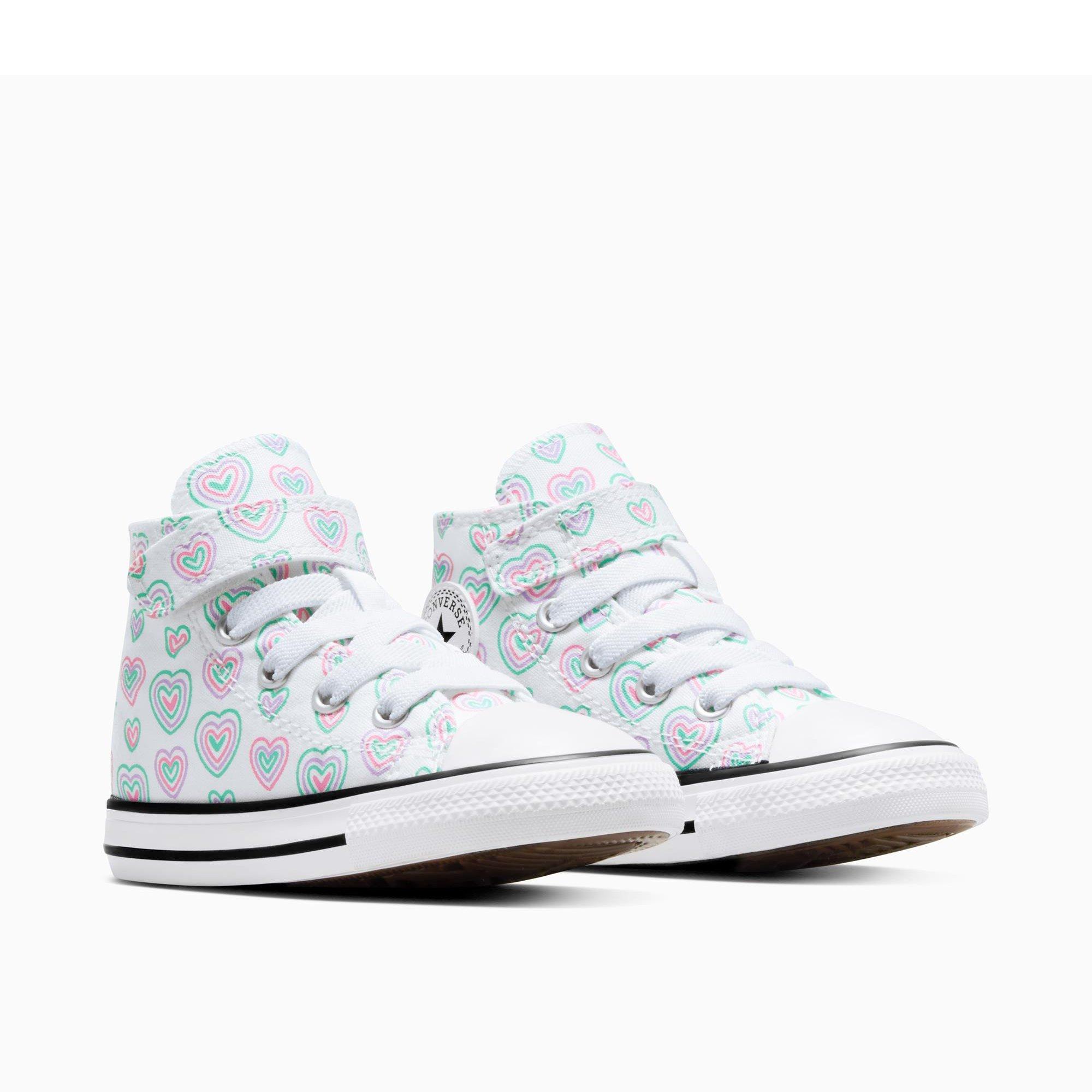102-White/Oop - Converse - Kids' Chuck Taylor All Star Hea Canvas High-Top Trainers - 3