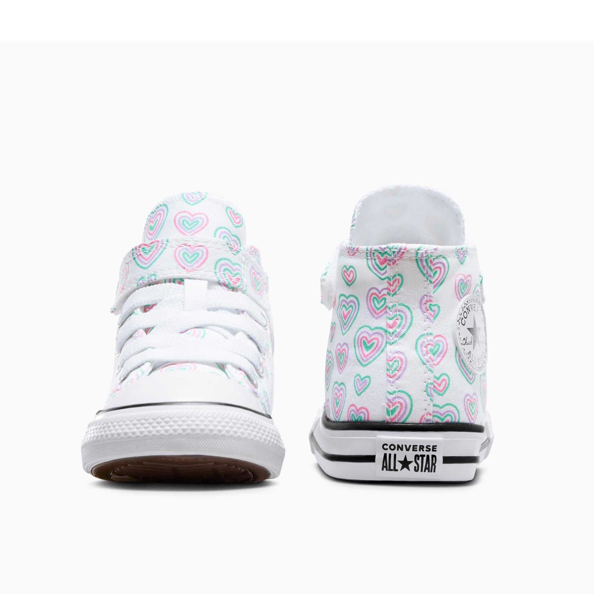 102-White/Oop - Converse - Kids' Chuck Taylor All Star Hea Canvas High-Top Trainers - 6