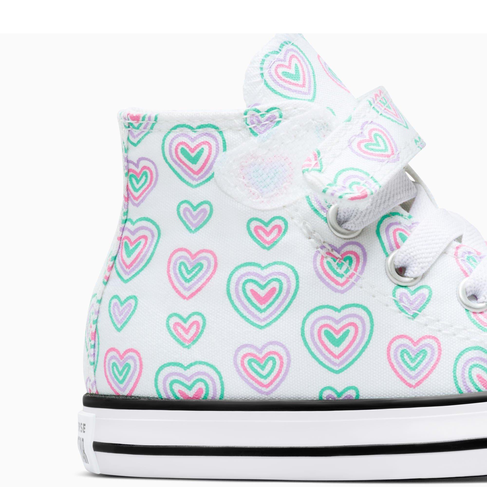 102-White/Oop - Converse - Kids' Chuck Taylor All Star Hea Canvas High-Top Trainers - 7