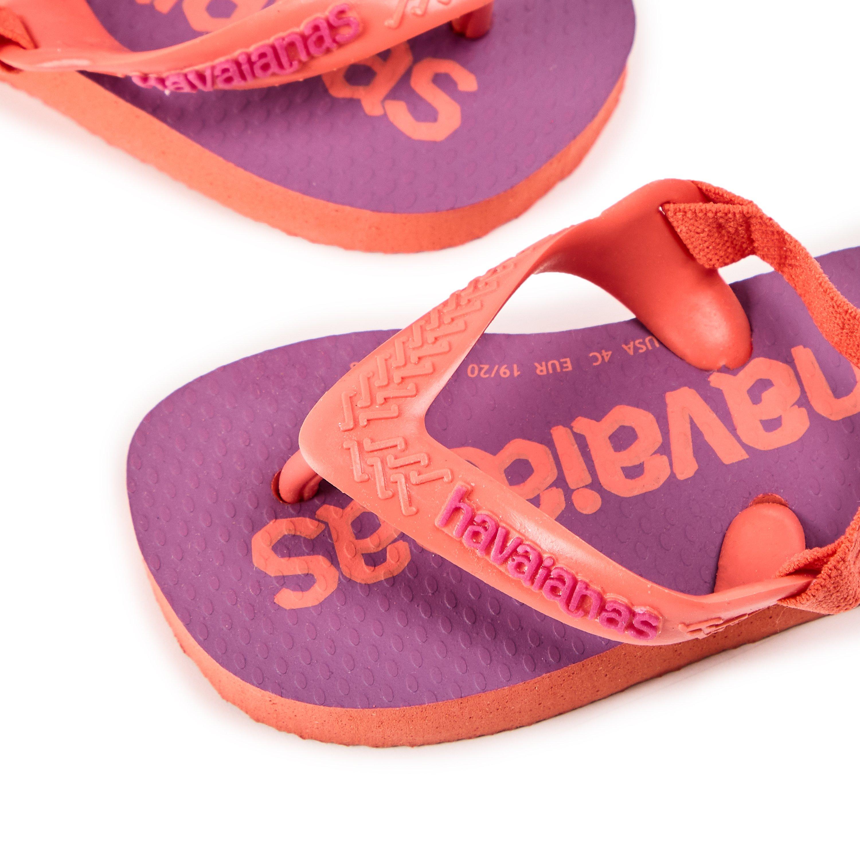 Salmon - Havaianas - Hav. Baby Logomania Salmon 17/18 Flip Flops Unisex Kids - 3