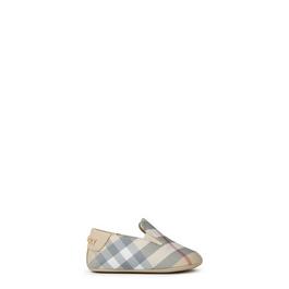 Burberry Check Nylon Blend Booties Babies