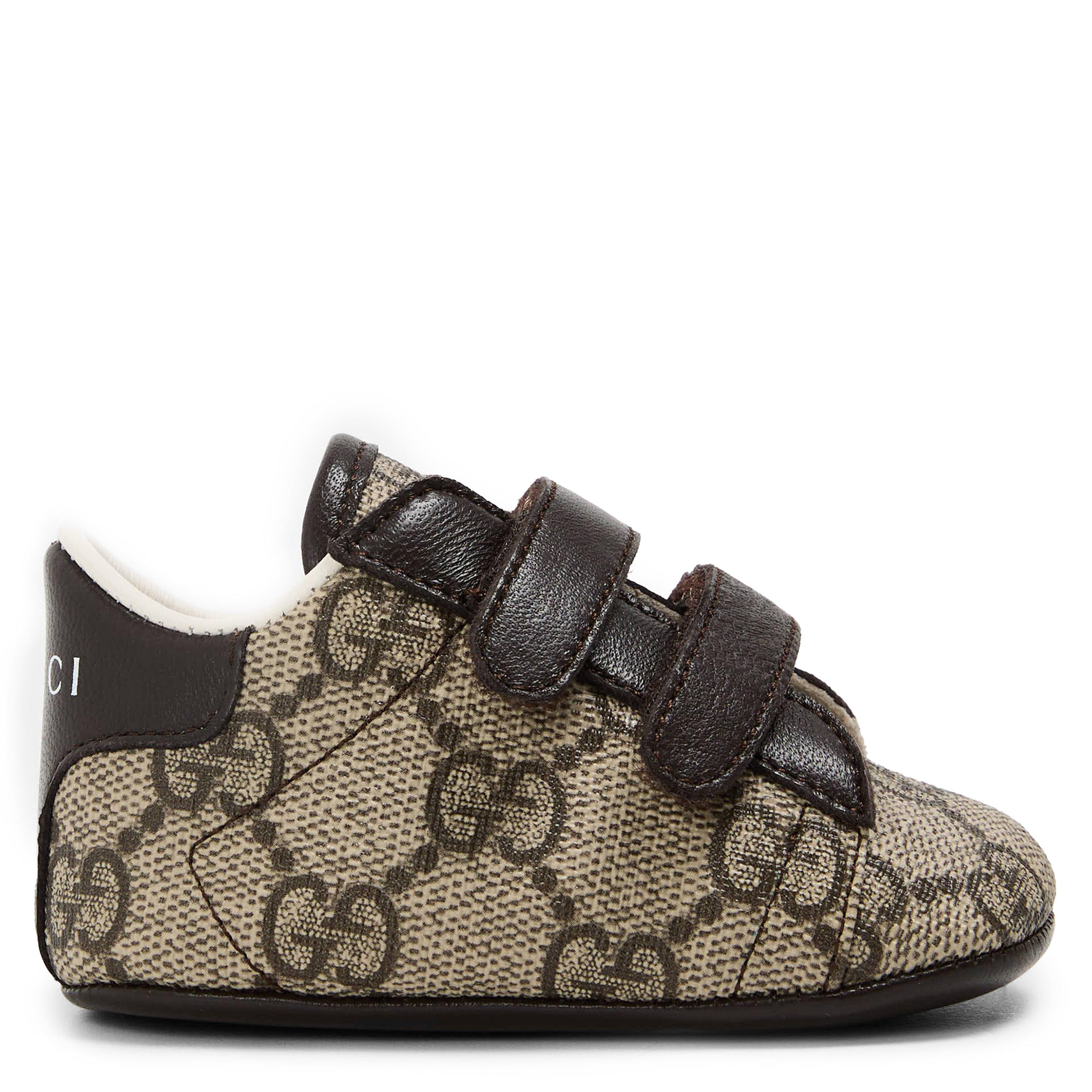 Beige/Brwn 9752 - Gucci - Unisex Kids GG Crib Shoes - 1