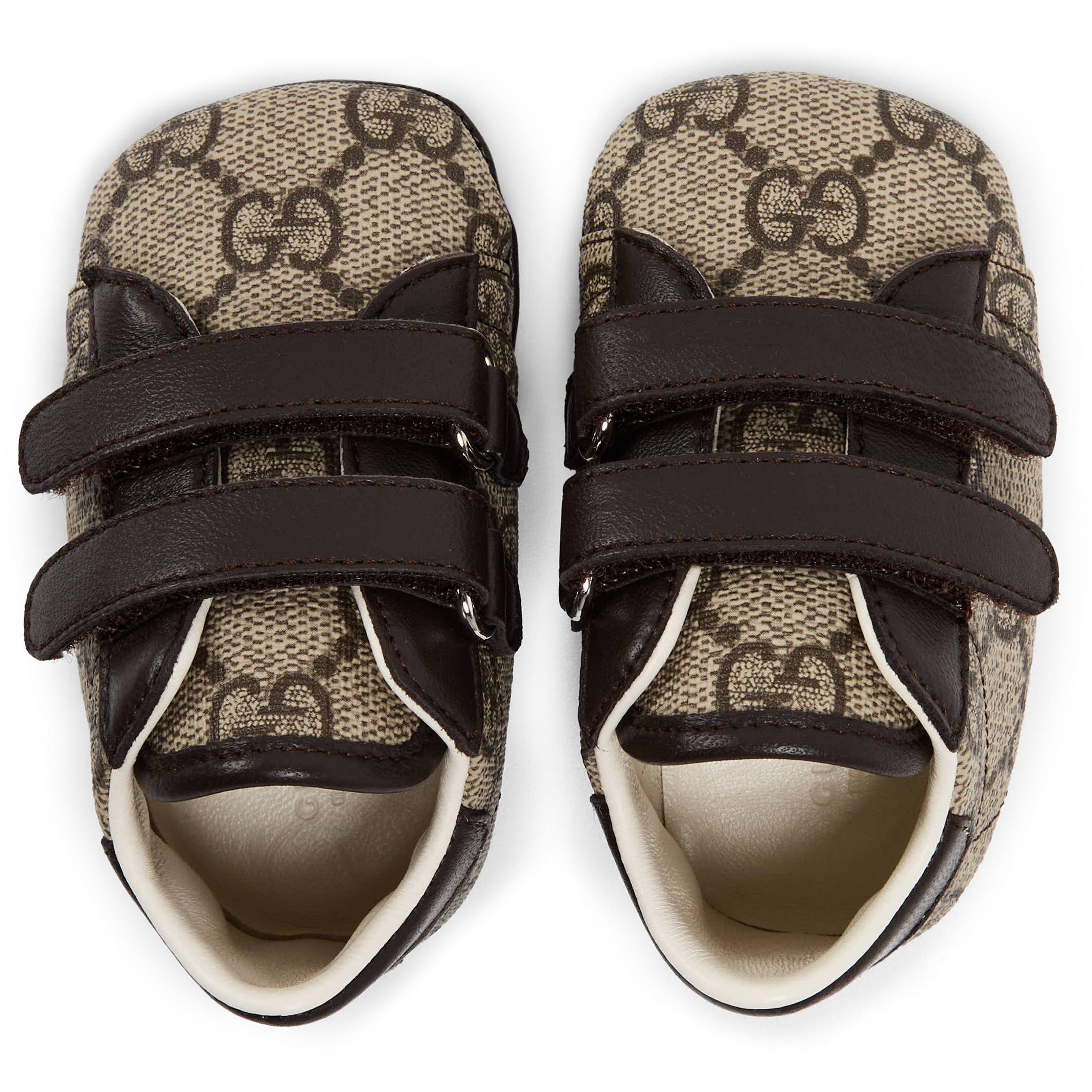 Beige/Brwn 9752 - Gucci - Gucci GG Crib Shoes Bb00 - 4