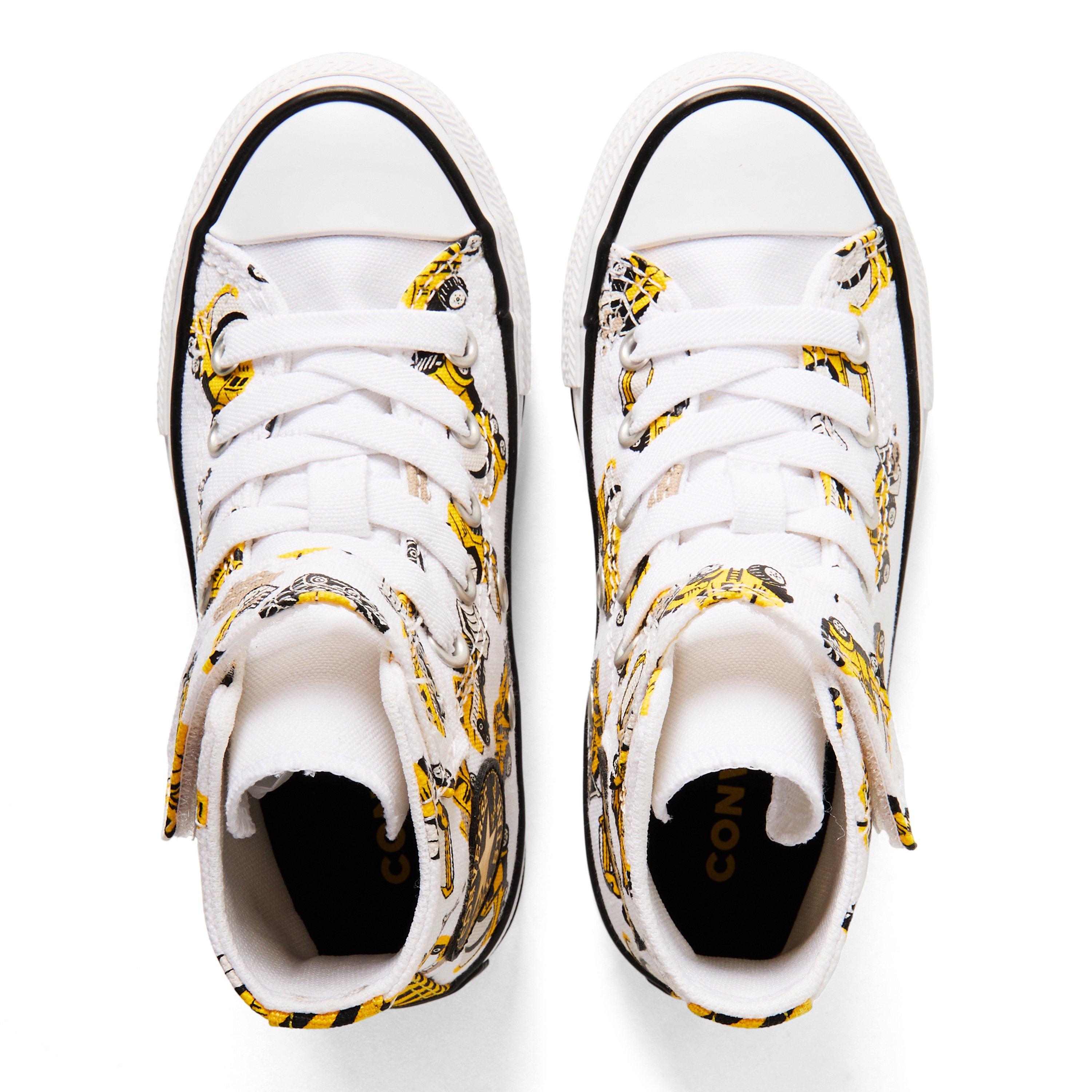 102-White/Bla - Converse - Kids' Chuck Taylor All Star Con Canvas High-Top Trainers - 6