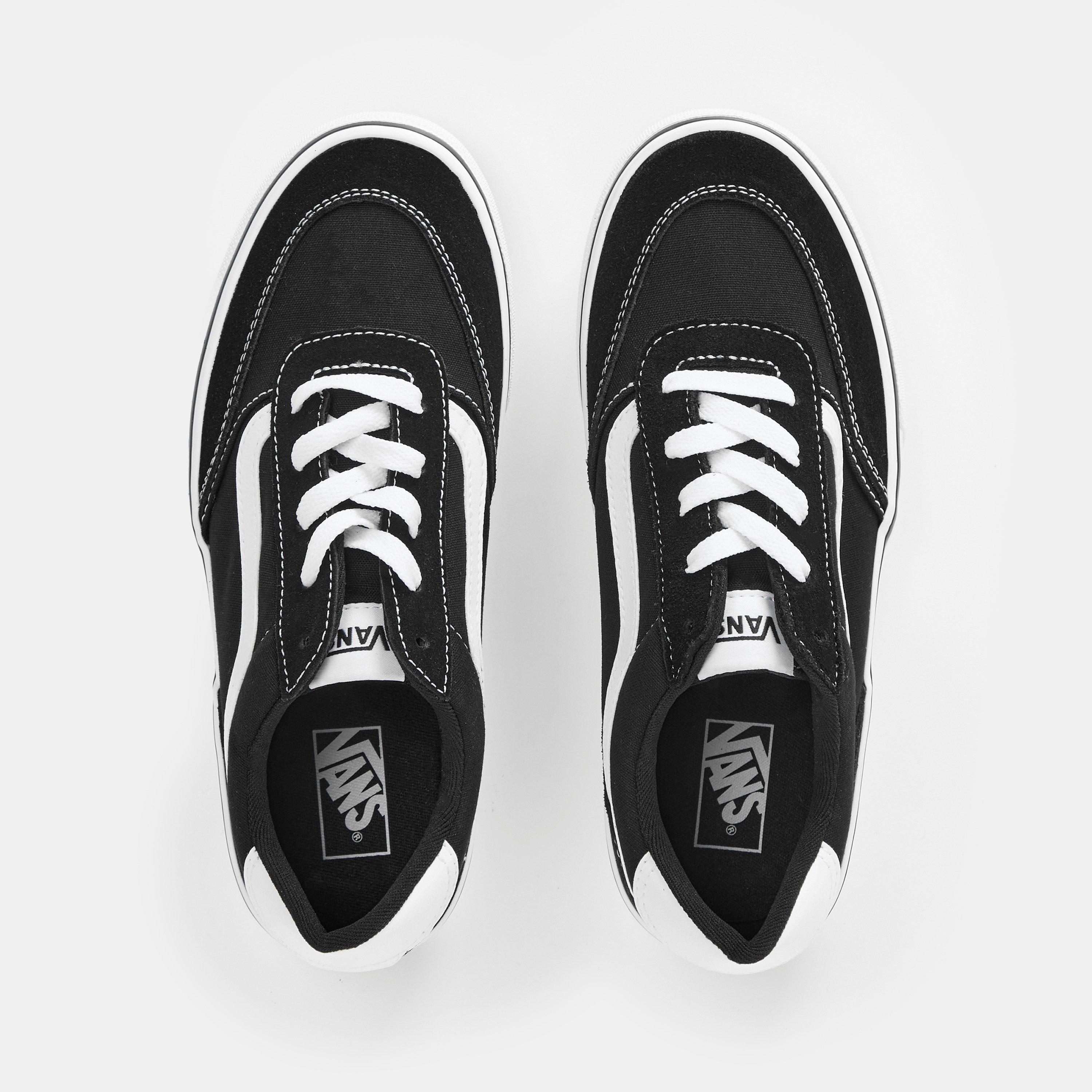 Blk/Wht BA2 - Vans - Kids' Brooklyn Canvas Trainers - 4