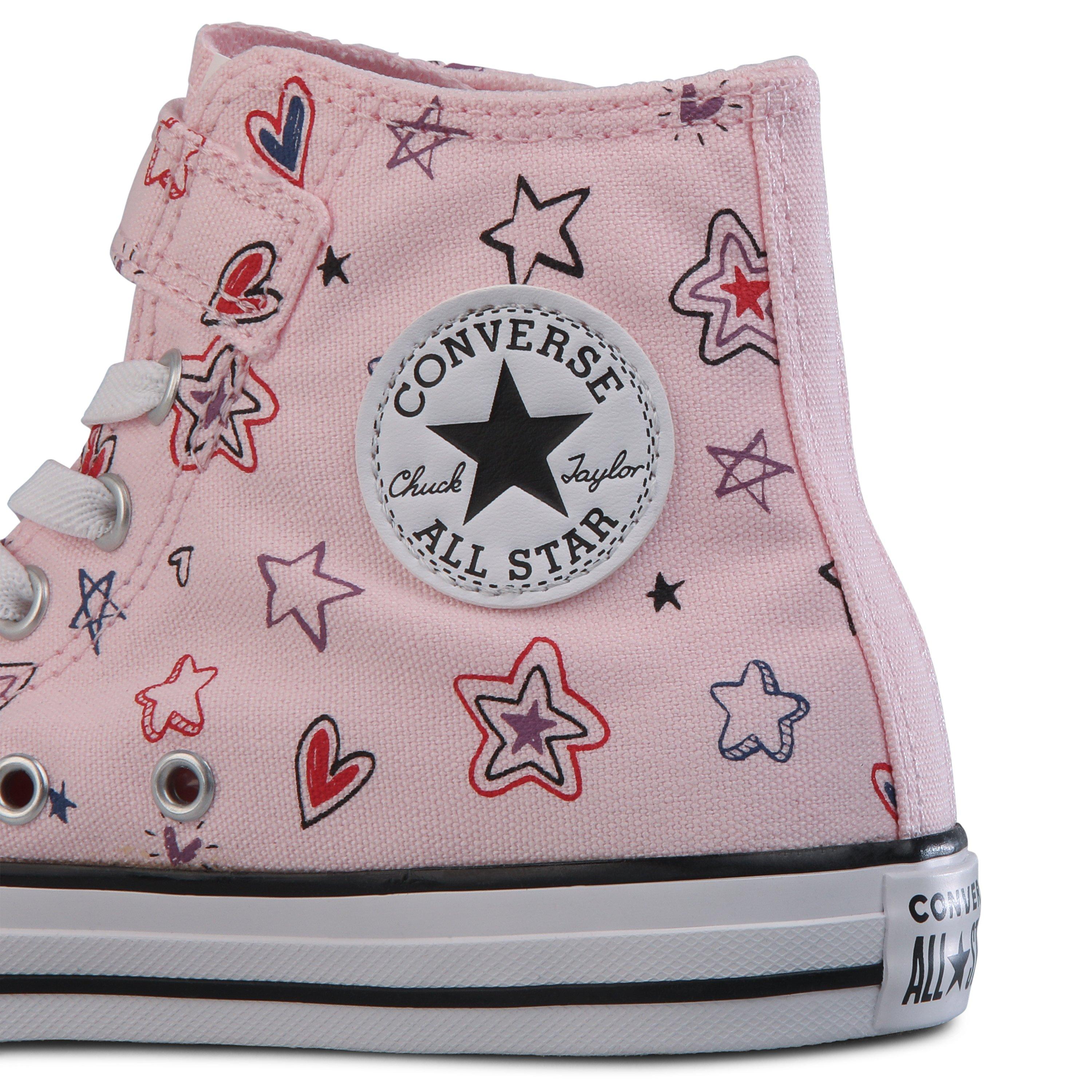 692-Pink Fros - Converse - Kids' Chuck Taylor All Star Doo Canvas High-Top Trainers - 4