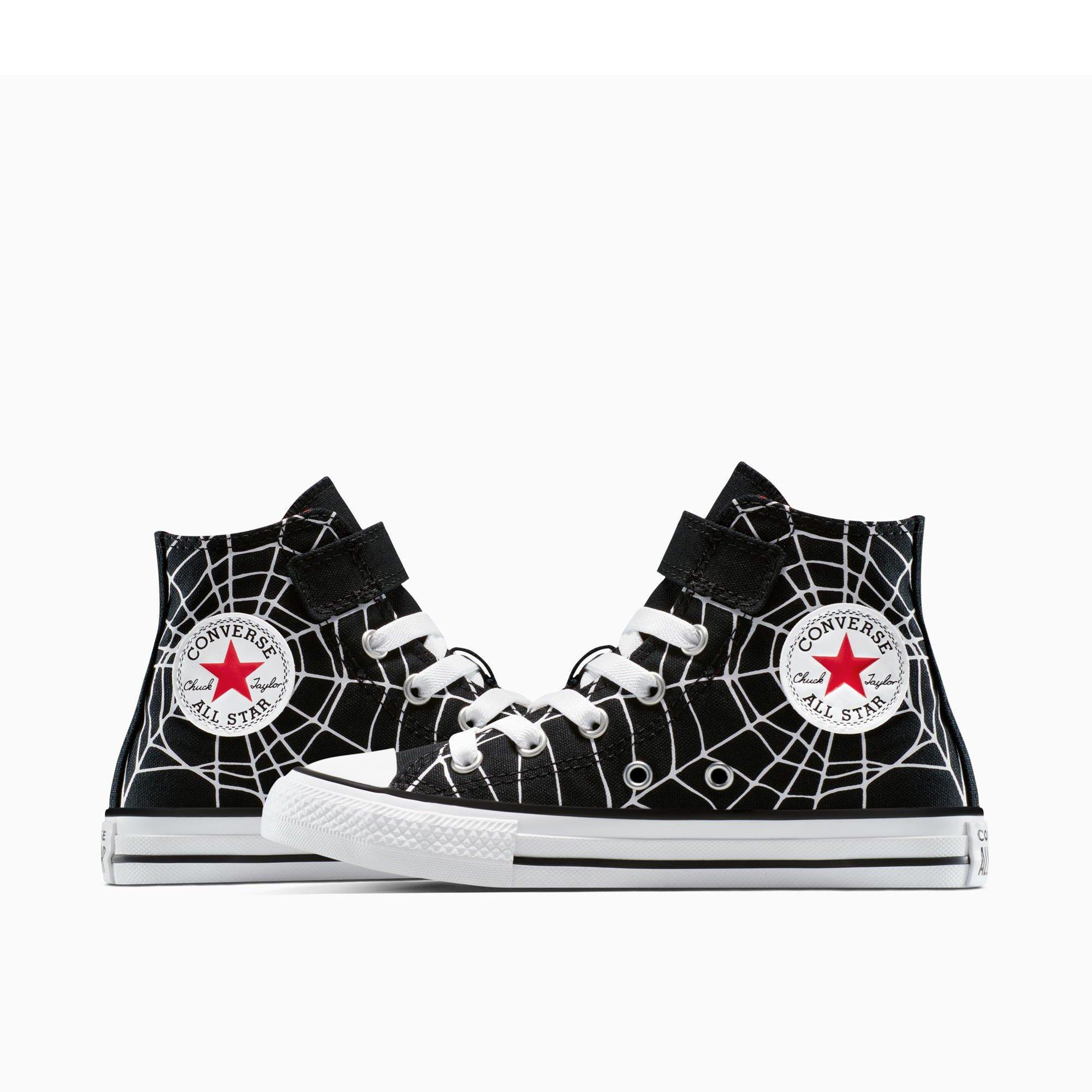 001-Black/Whi - Converse - Kids' Chuck Taylor All Star Spi Canvas High-Top Trainers - 4
