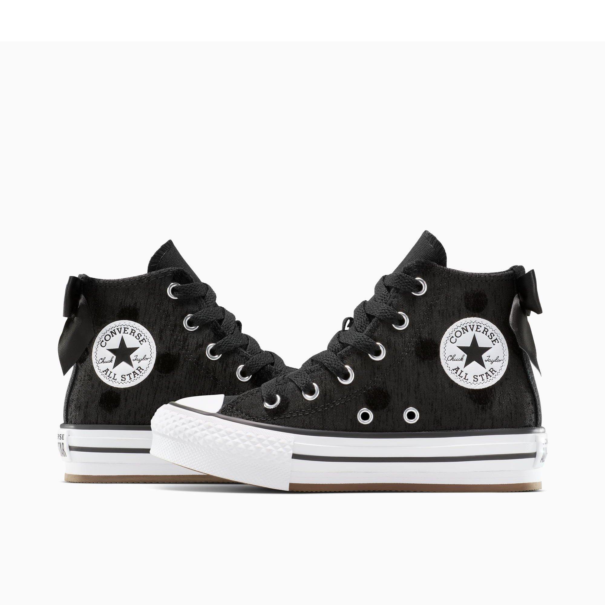 001-Black/Whi - Converse - Unisex Kids' Chuck Taylor All Star Lif Canvas High-Top Trainers - 4