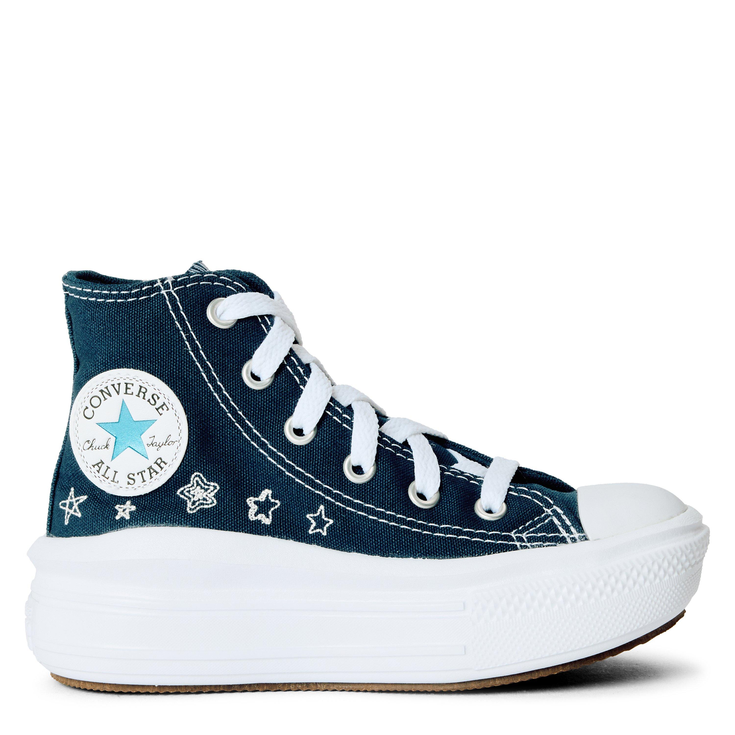 410-Navy/Navy - Converse - Unisex Kids' Chuck Taylor All Star Mov Canvas High-Top Trainers - 1