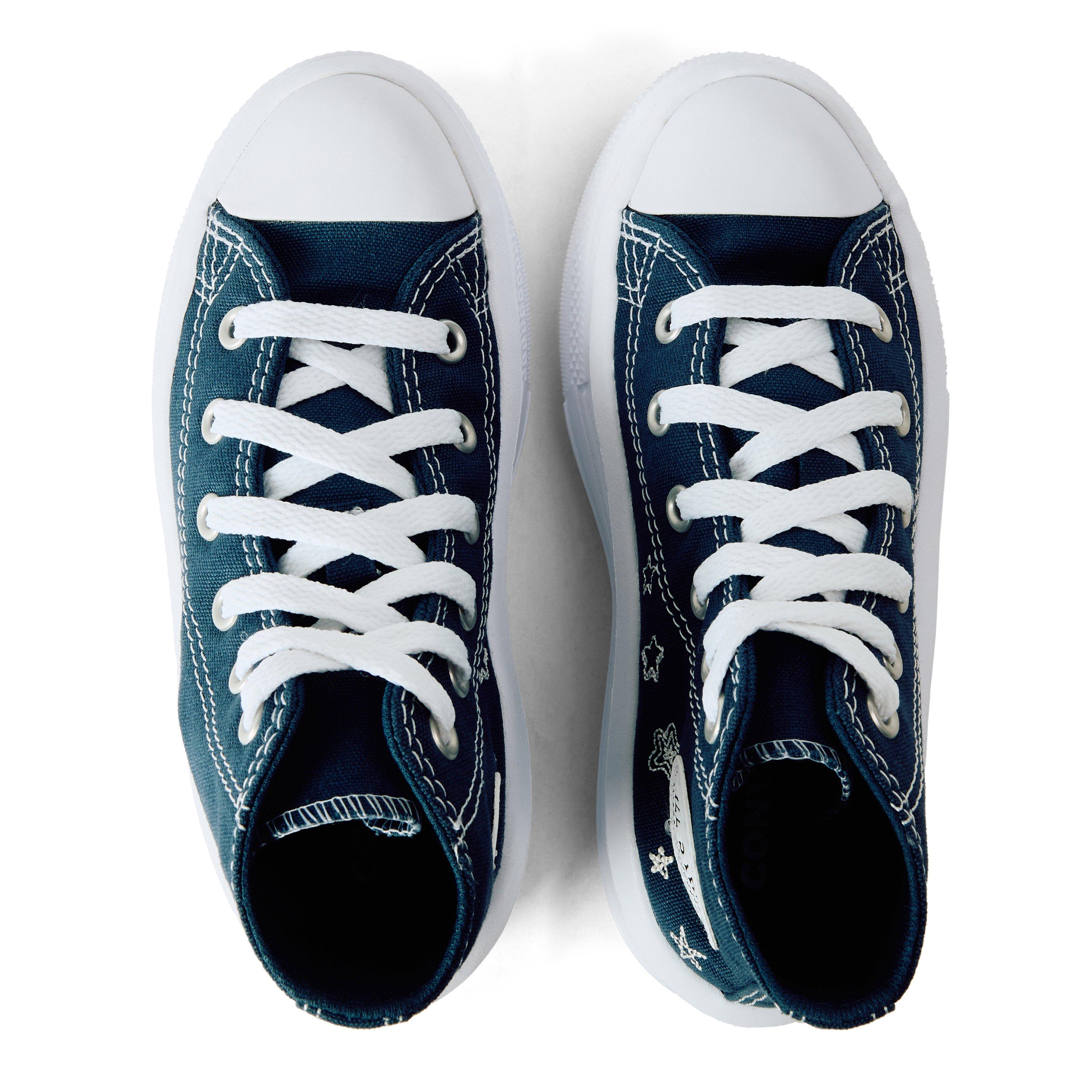 410-Navy/Navy - Converse - Unisex Kids' Chuck Taylor All Star Mov Canvas High-Top Trainers - 4