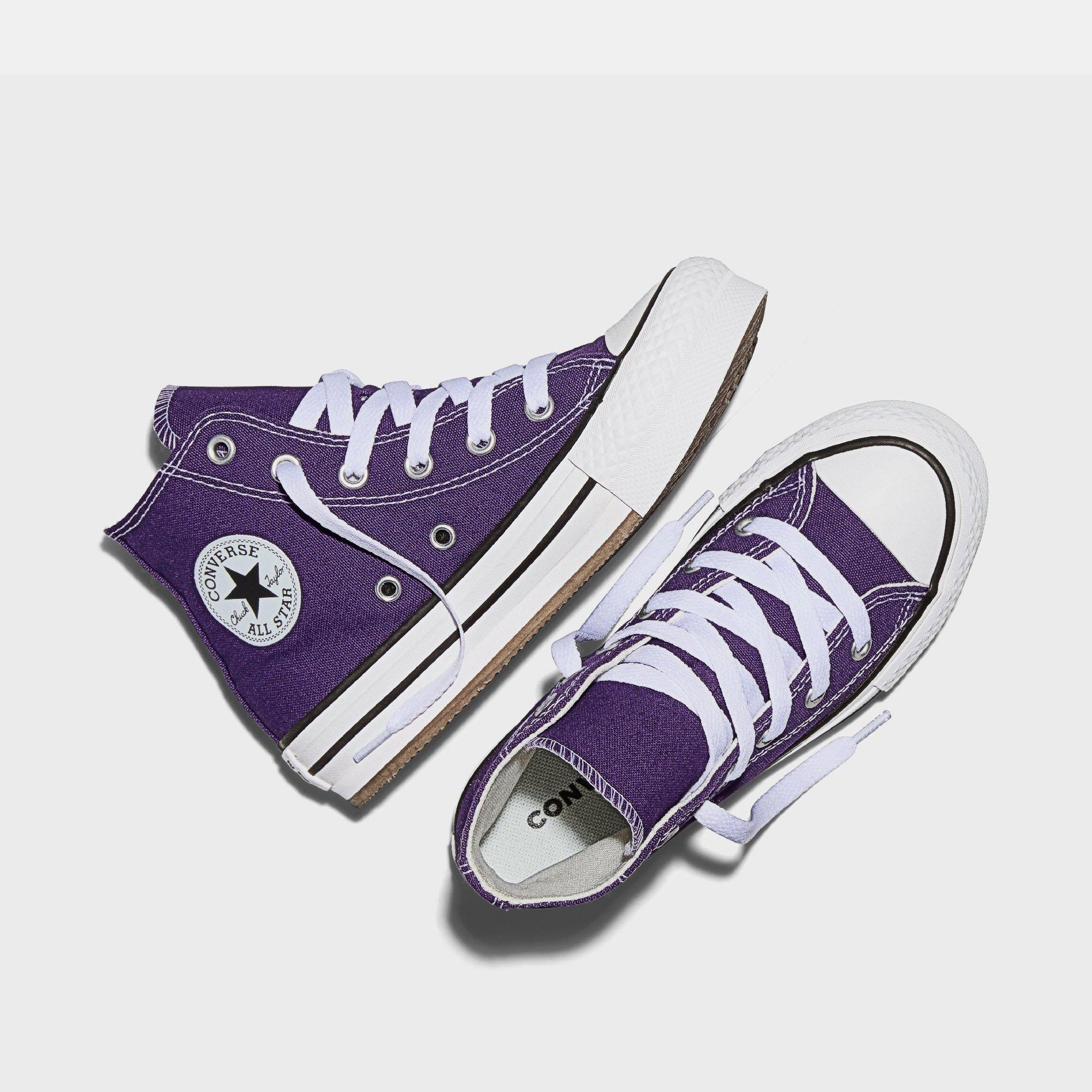 501-Blackberr - Converse - Kids' Chuck Taylor All Star Eva Canvas High-Top Trainers - 3