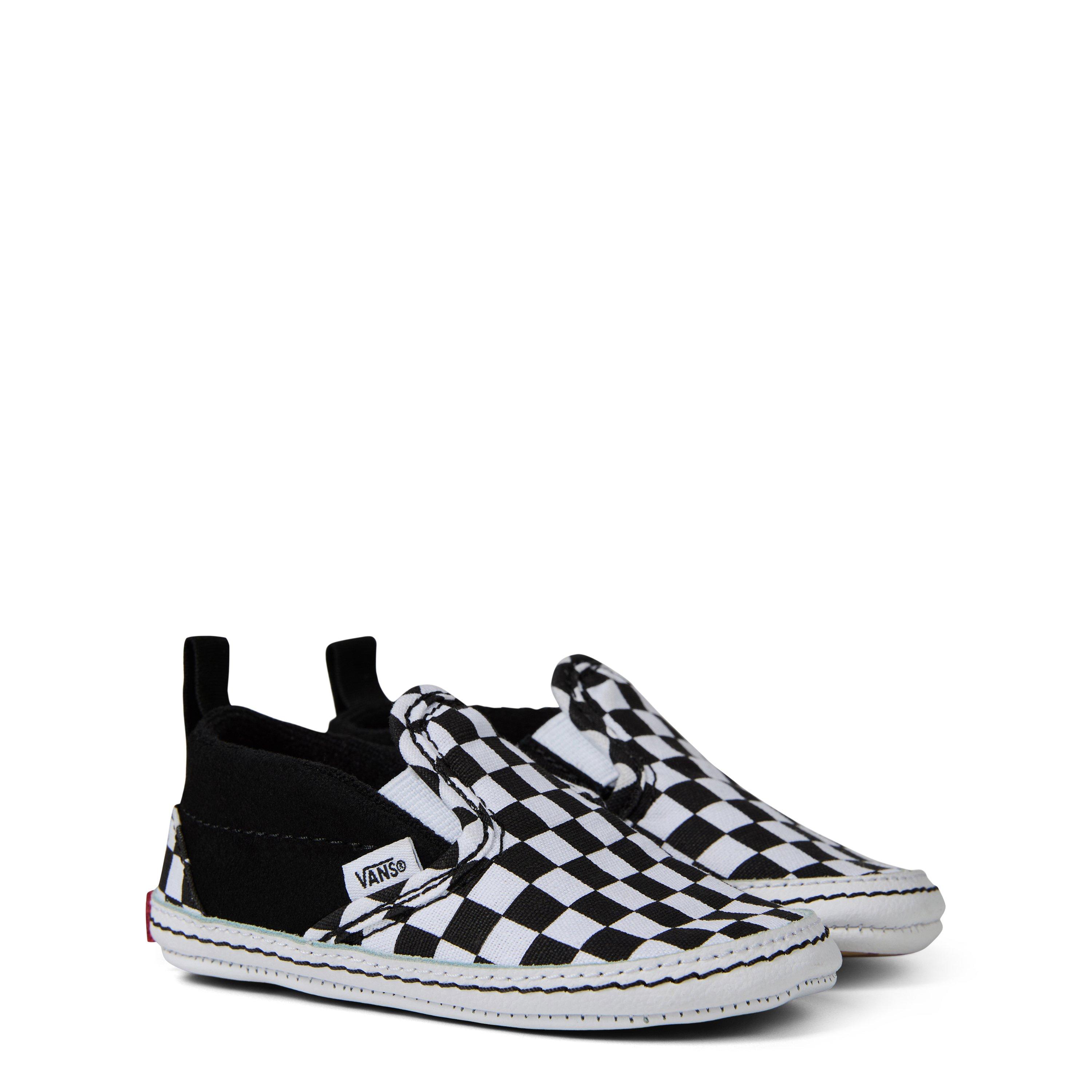 Black/White - Vans - Classic Slip On Checkboard Crib Trainers - 3
