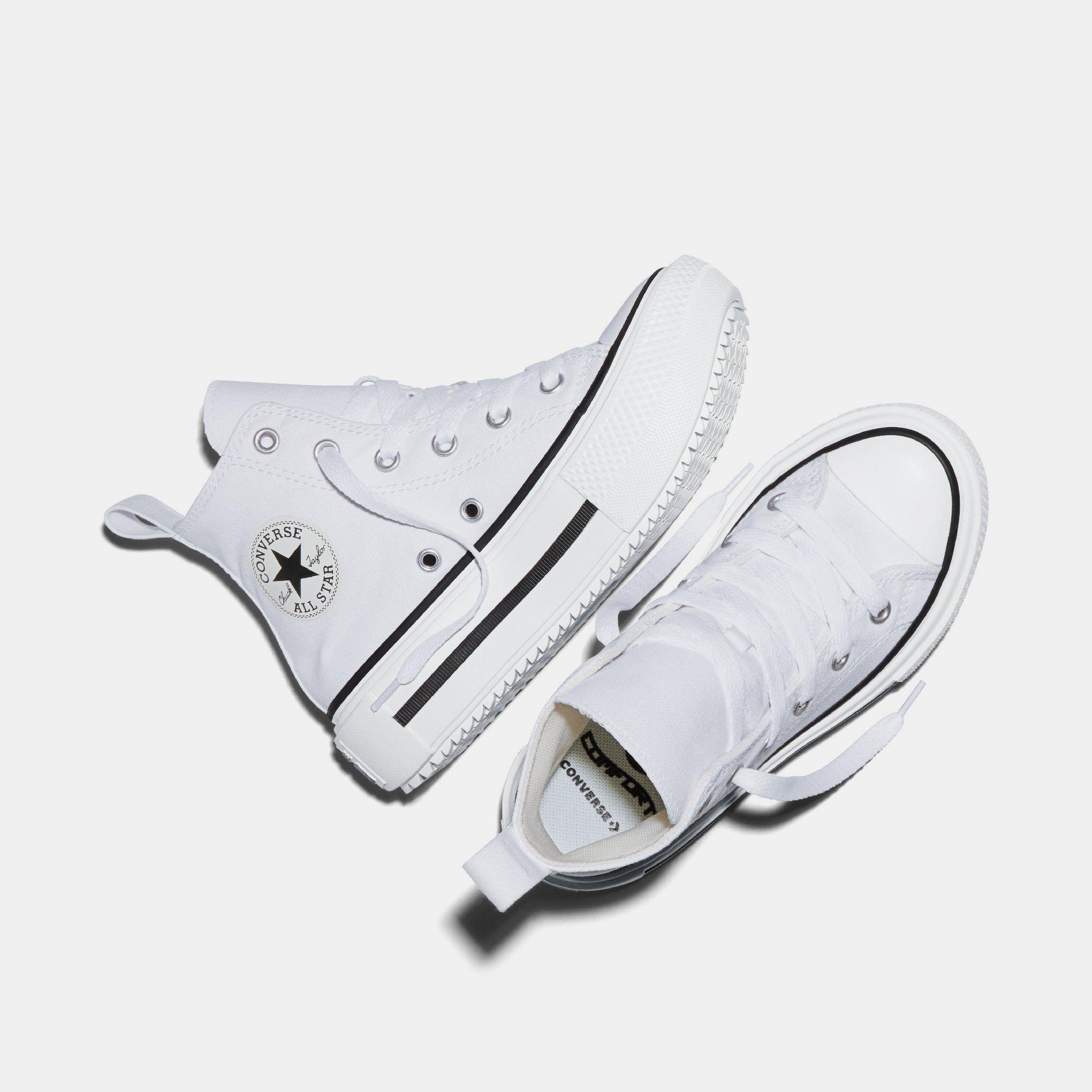 002-White/Bla - Converse - Kids' Chuck Taylor All Star Canvas High-Top Trainers - 5