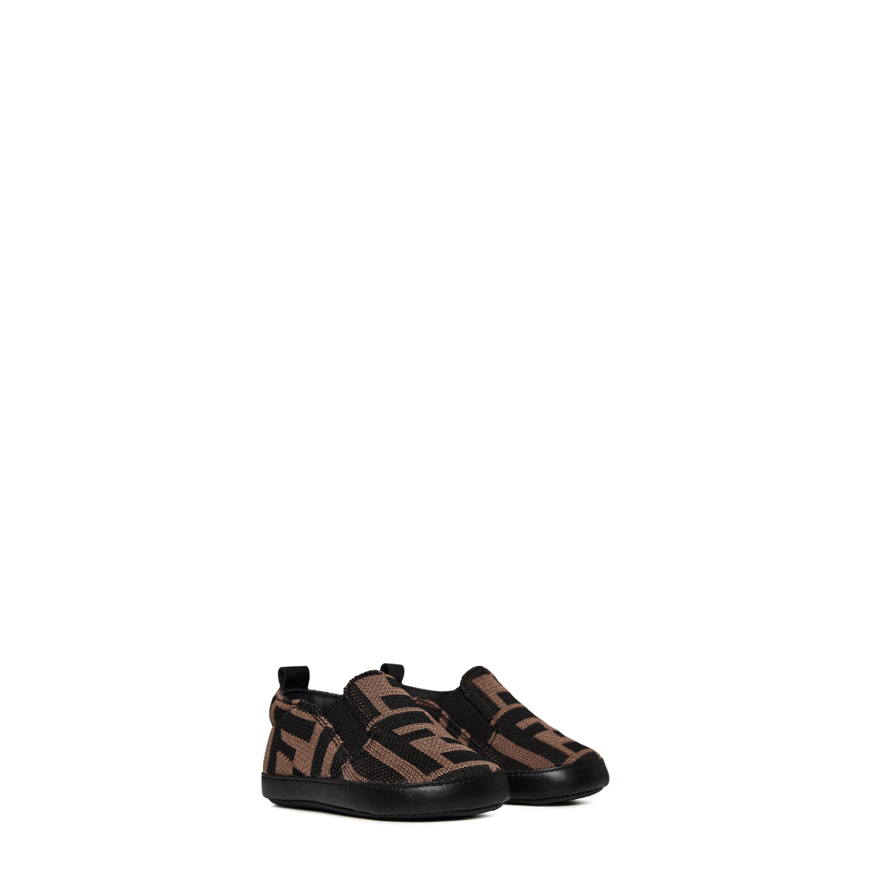 Brown F0E0X - Fendi - Ff Crib Shoes Babies - 3