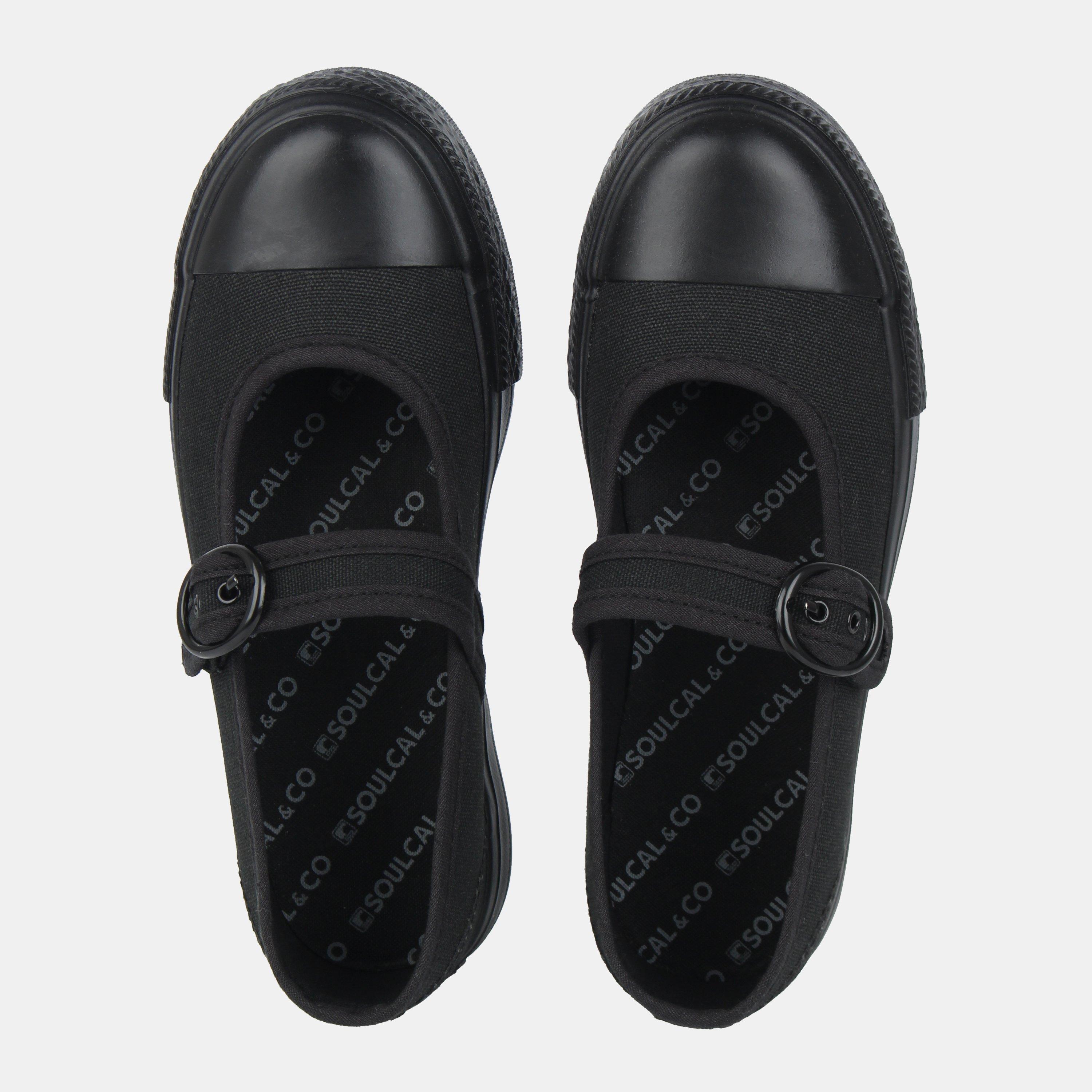 Schwarz - SoulCal - Kids' Canvas Hook and Loop Trainers - 4