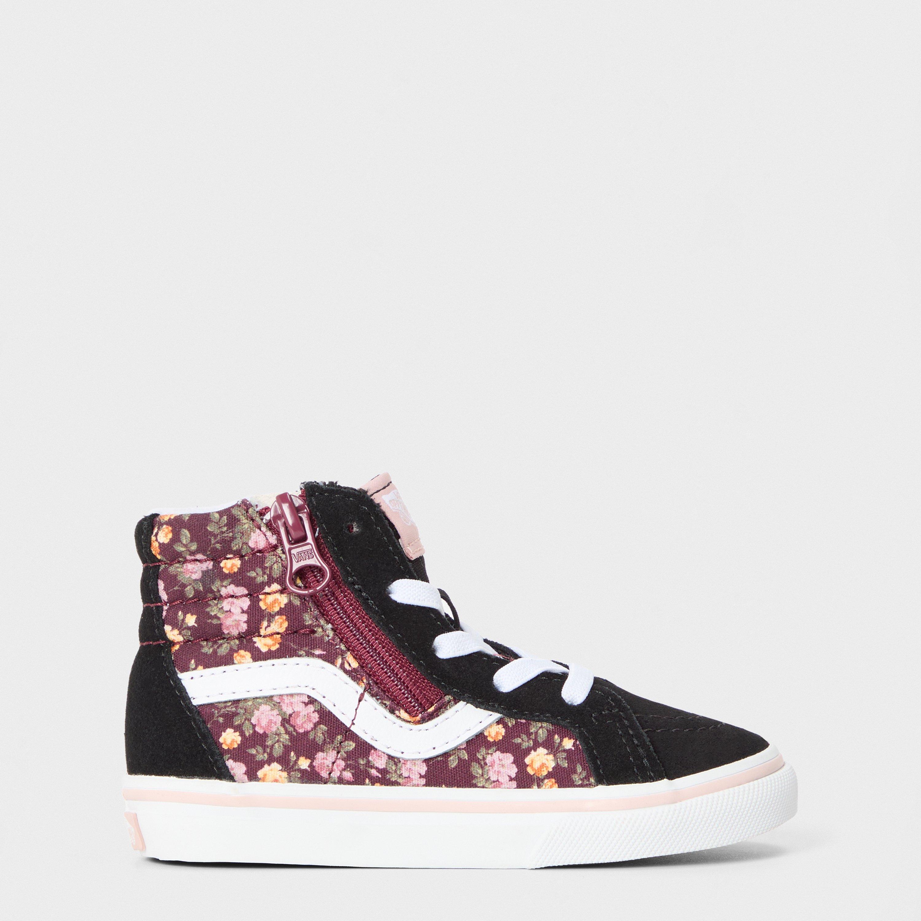 Black/Multi - Vans - Unisex Kids' Side Zipped Canvas High-Top Trainers - 1