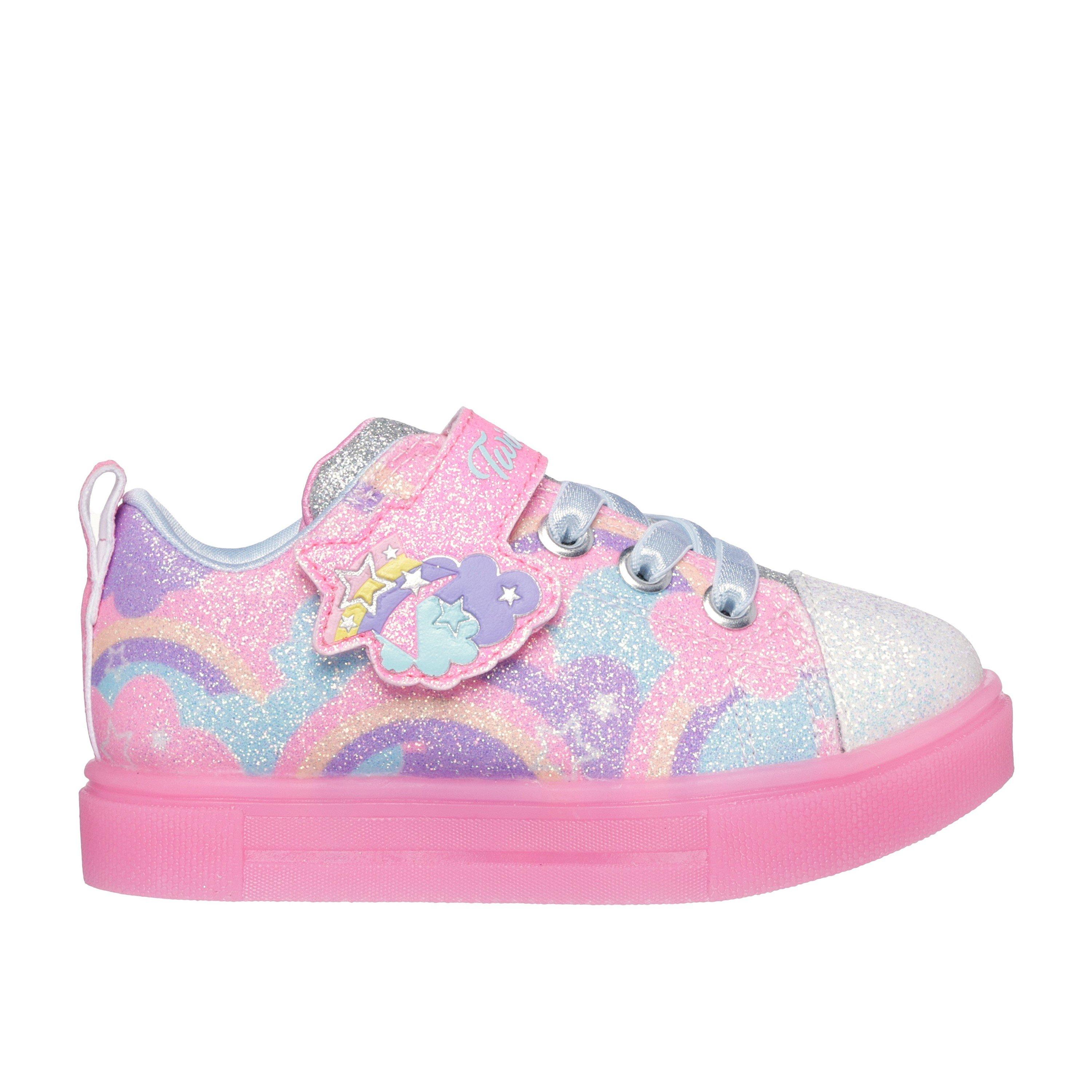 Skechers  Kids' Twinkle Ice Canvas Trainers - Pink - C6 (23)