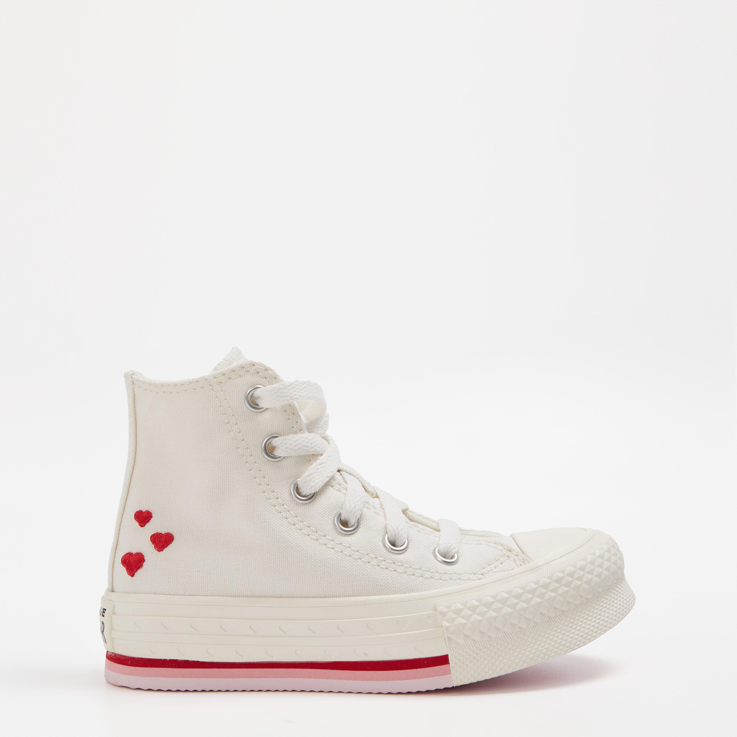 Vintage Wht 103 - Converse - Chuck Taylor All Star Lift Valentines Day Platform Trainers Childrens - 1