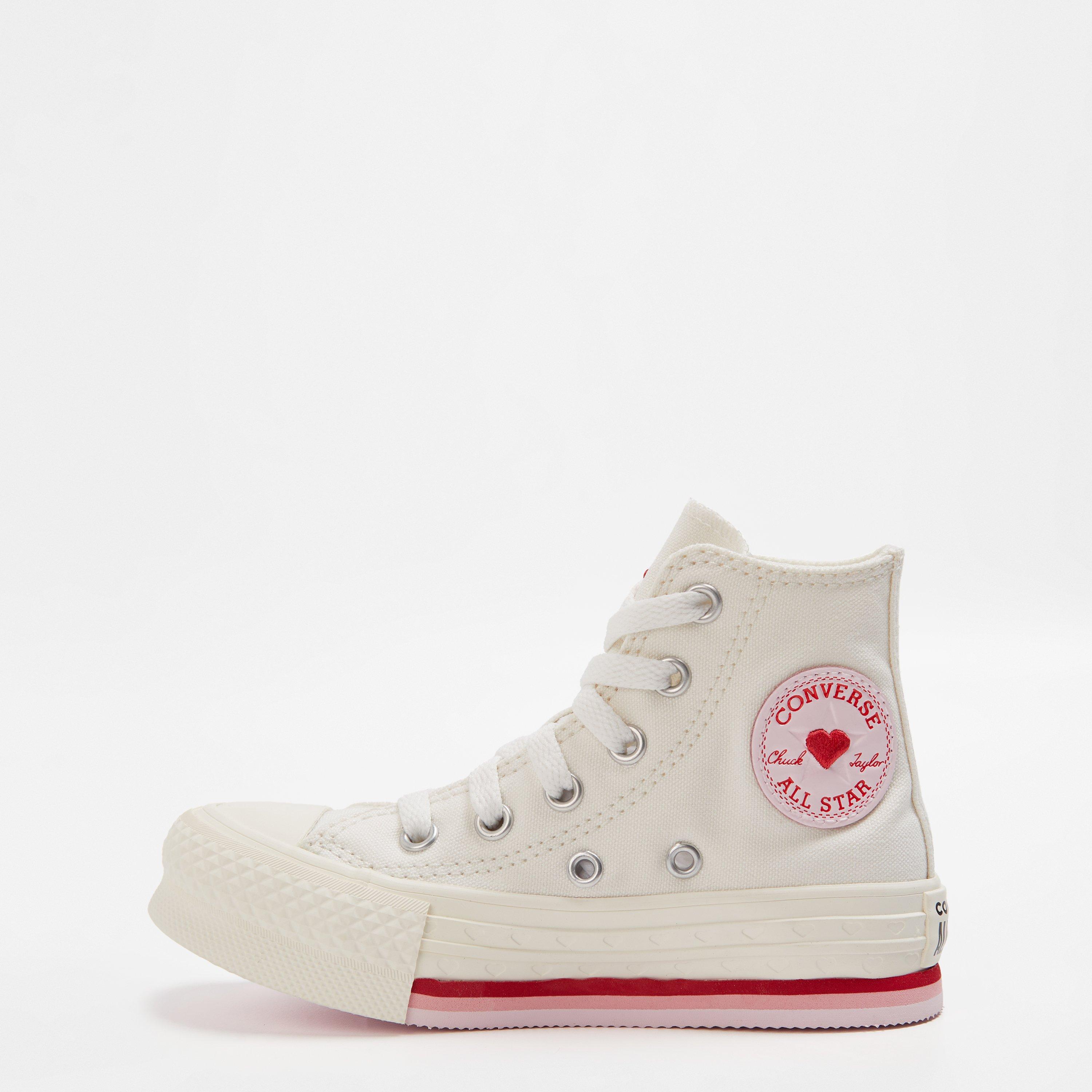 Vintage Wht 103 - Converse - Chuck Taylor All Star Lift Valentines Day Platform Trainers Childrens - 2