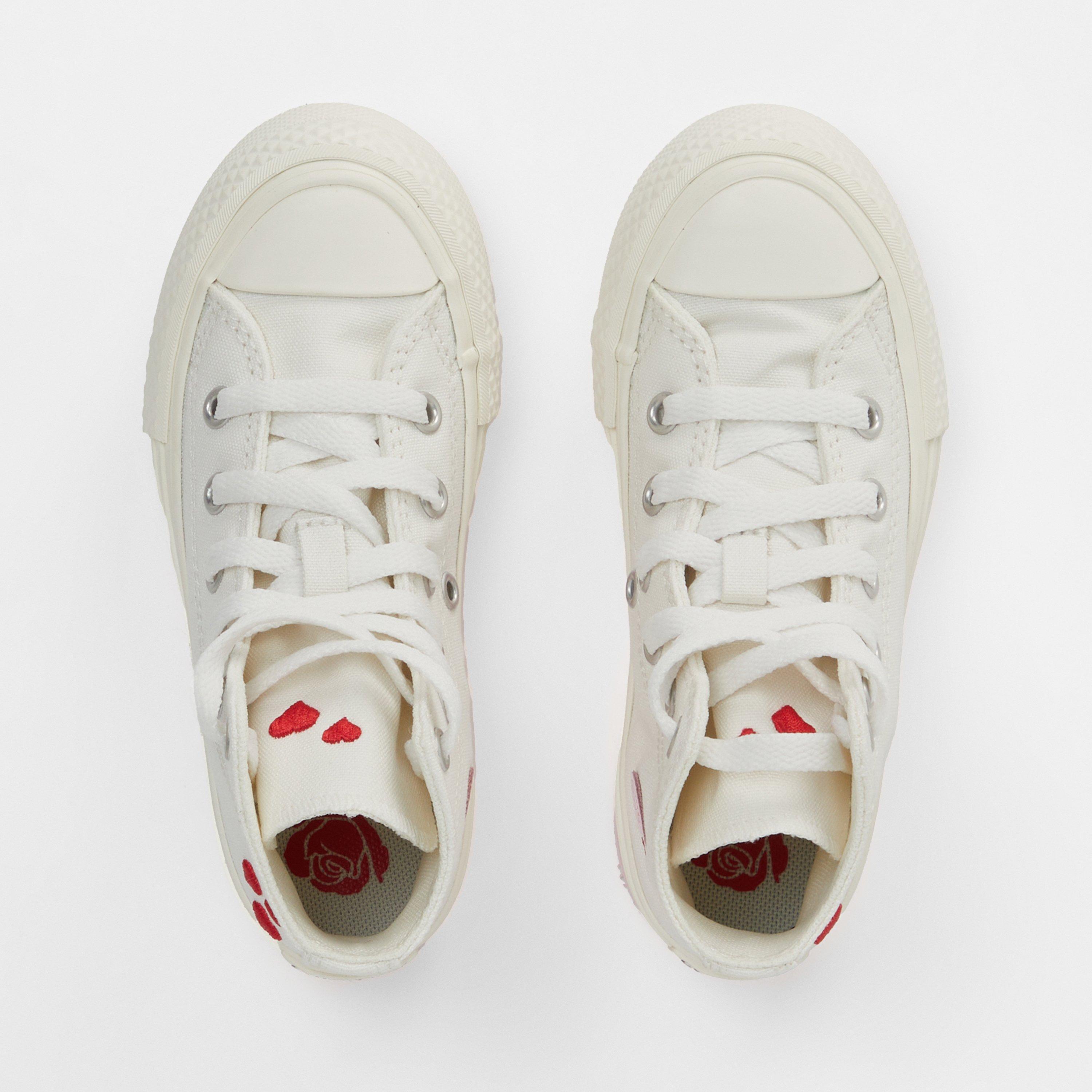 Vintage Wht 103 - Converse - Chuck Taylor All Star Lift Valentines Day Platform Trainers Childrens - 4
