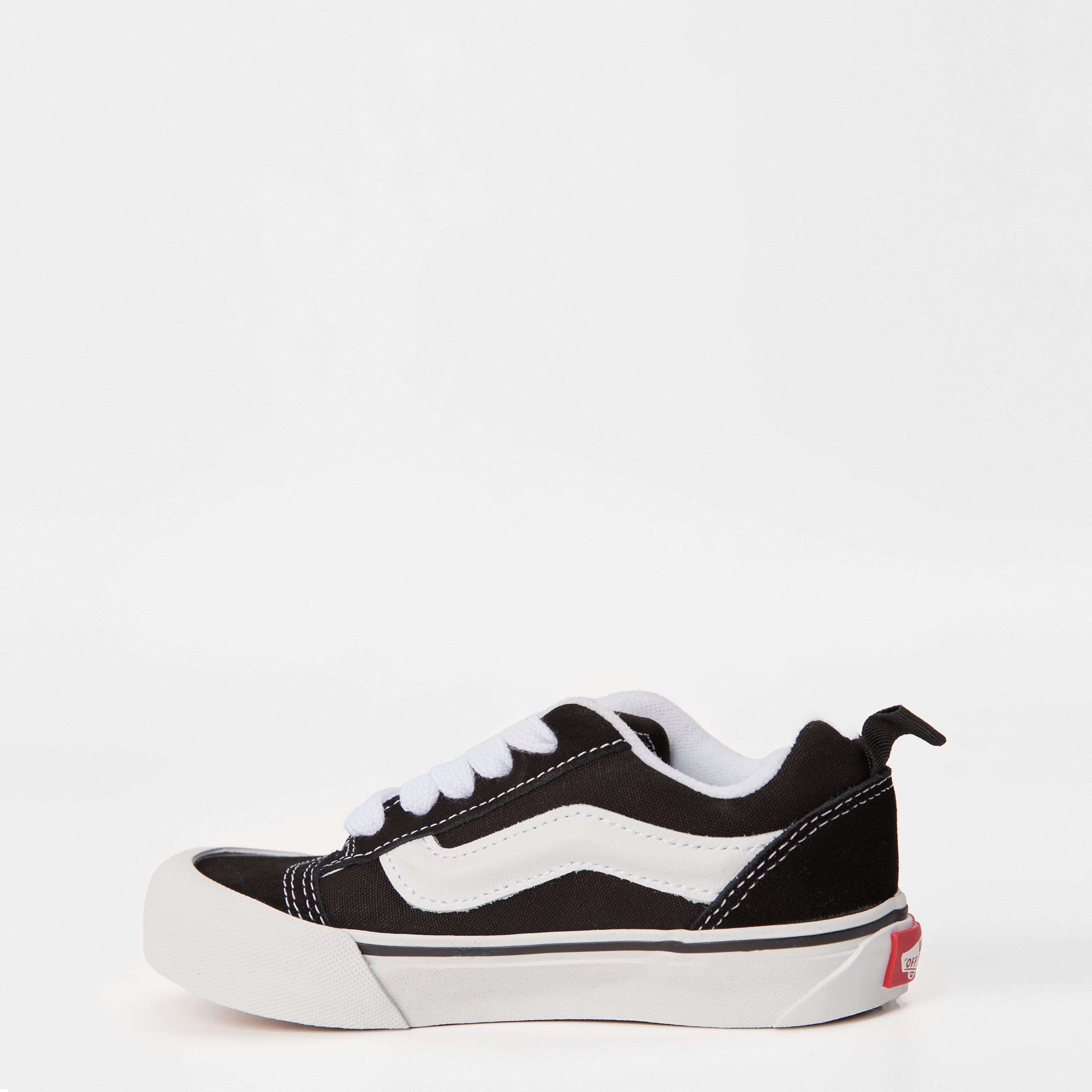 Blk/Wht 6BT - Vans - Kids' Knu Skool Canvas Trainers - 2