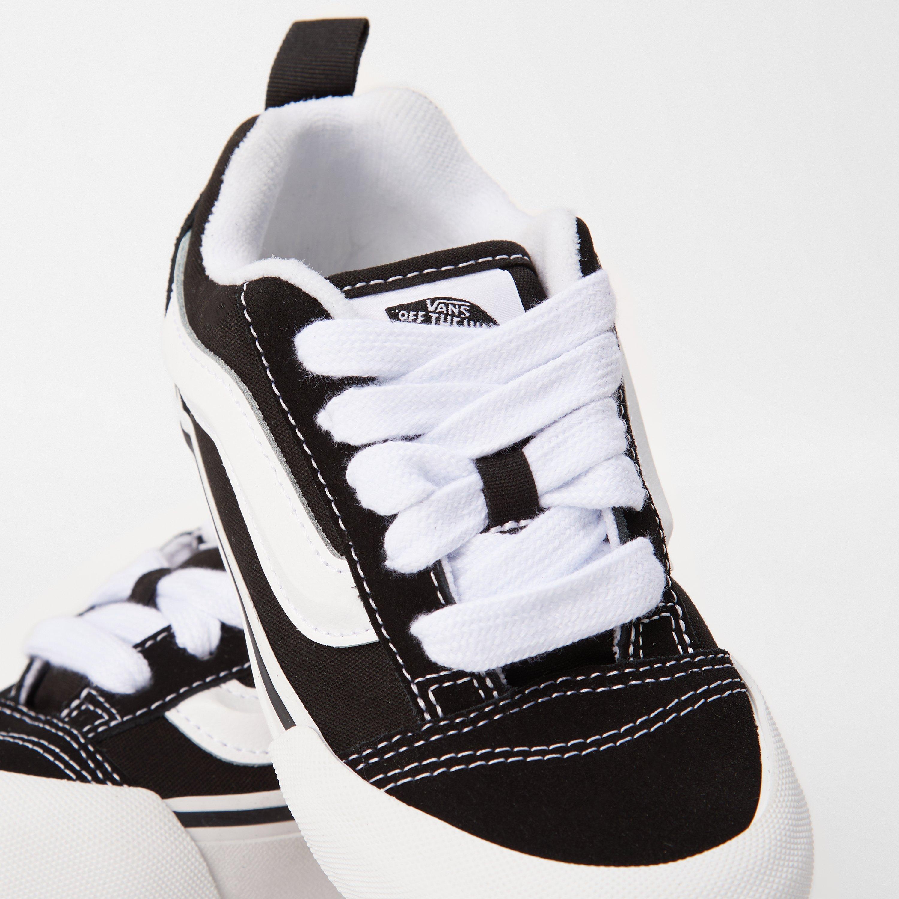 Blk/Wht 6BT - Vans - Kids' Knu Skool Canvas Trainers - 3