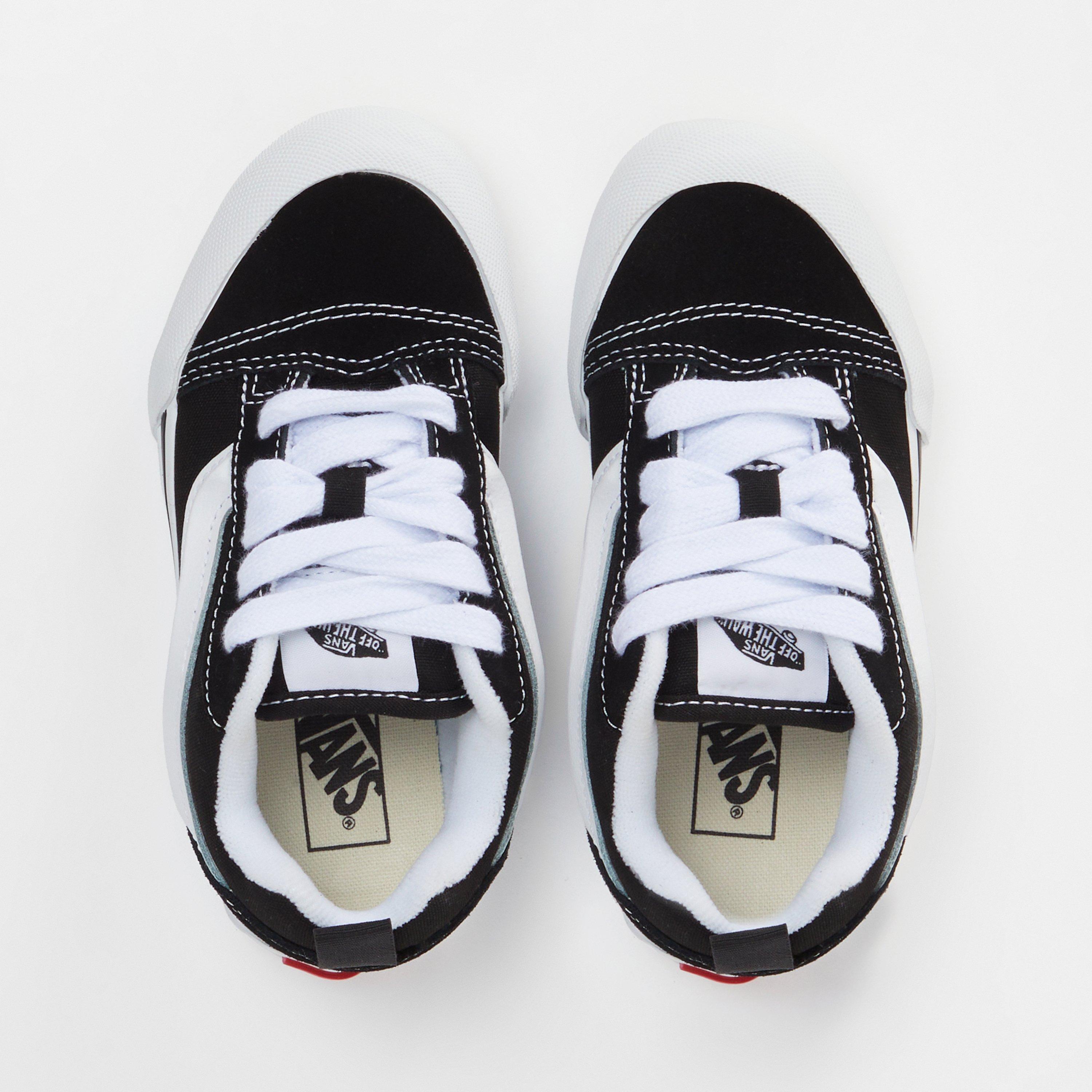 Blk/Wht 6BT - Vans - Kids' Knu Skool Canvas Trainers - 4