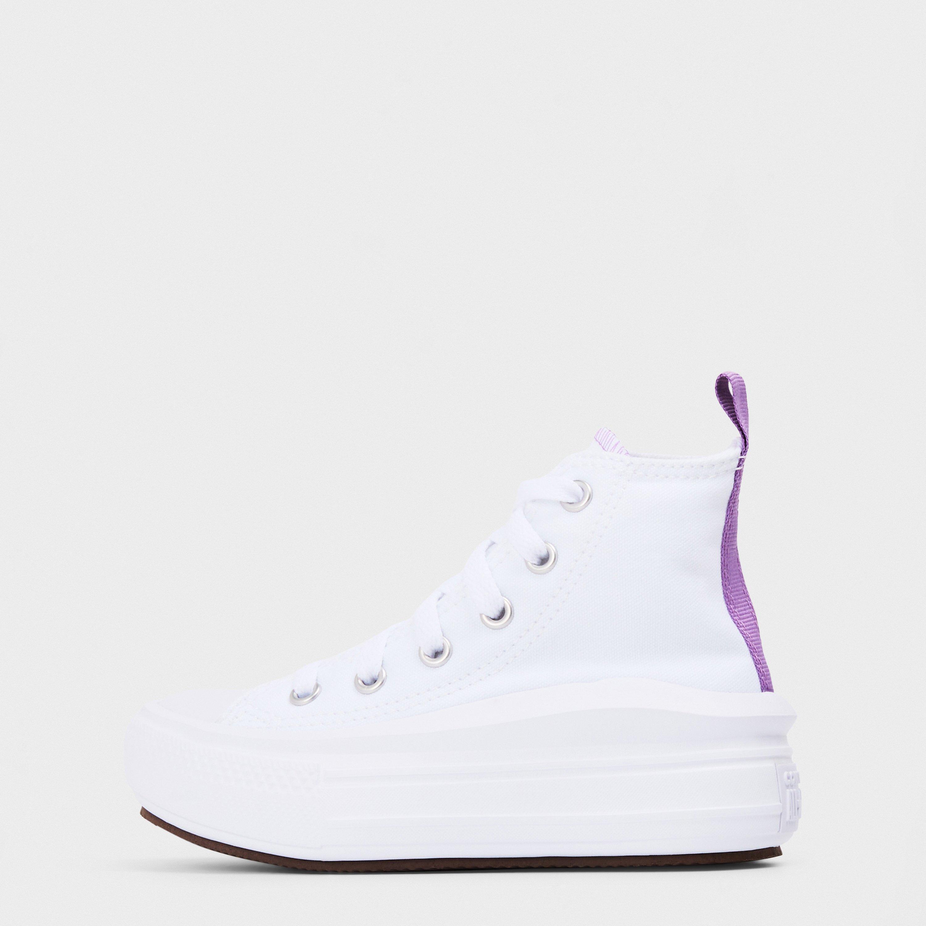 White Purpl 102 - Converse - Canvas High-Top Trainers - 2