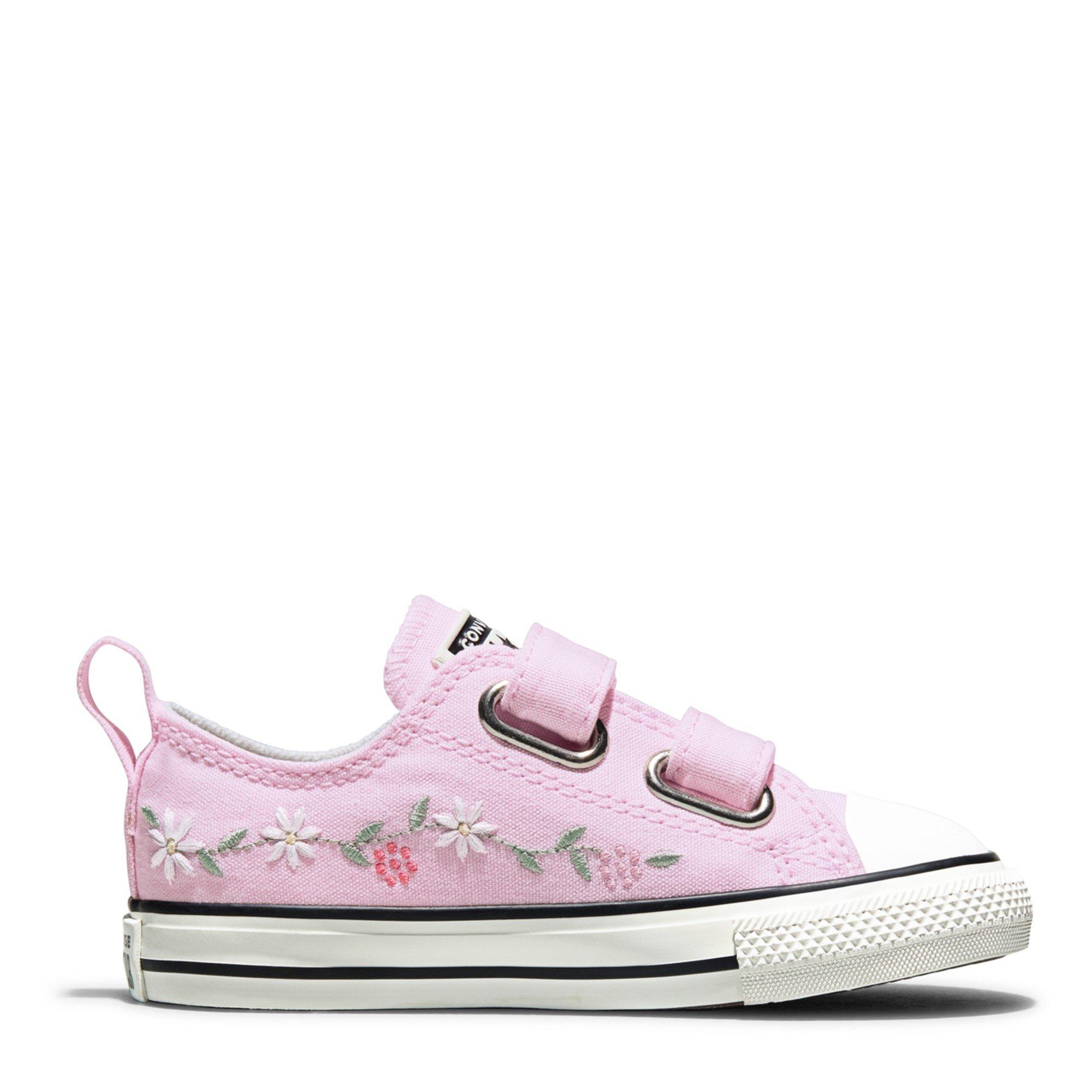 Pink/White/Blk - Converse - Kids' Canvas Trainers - 1