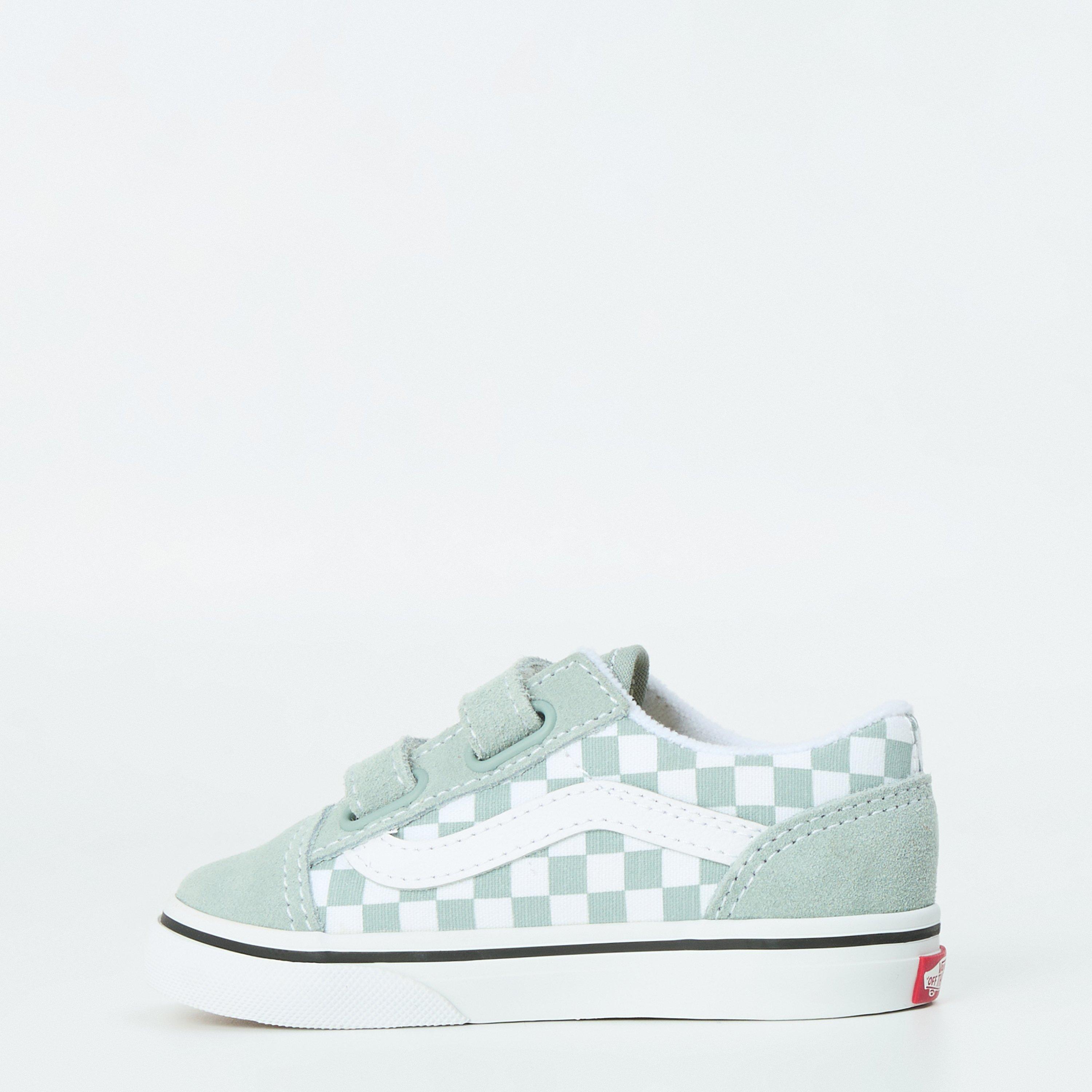 Grey Chk EPO - Vans - Old Skool Velcro Shoes Infants - 2