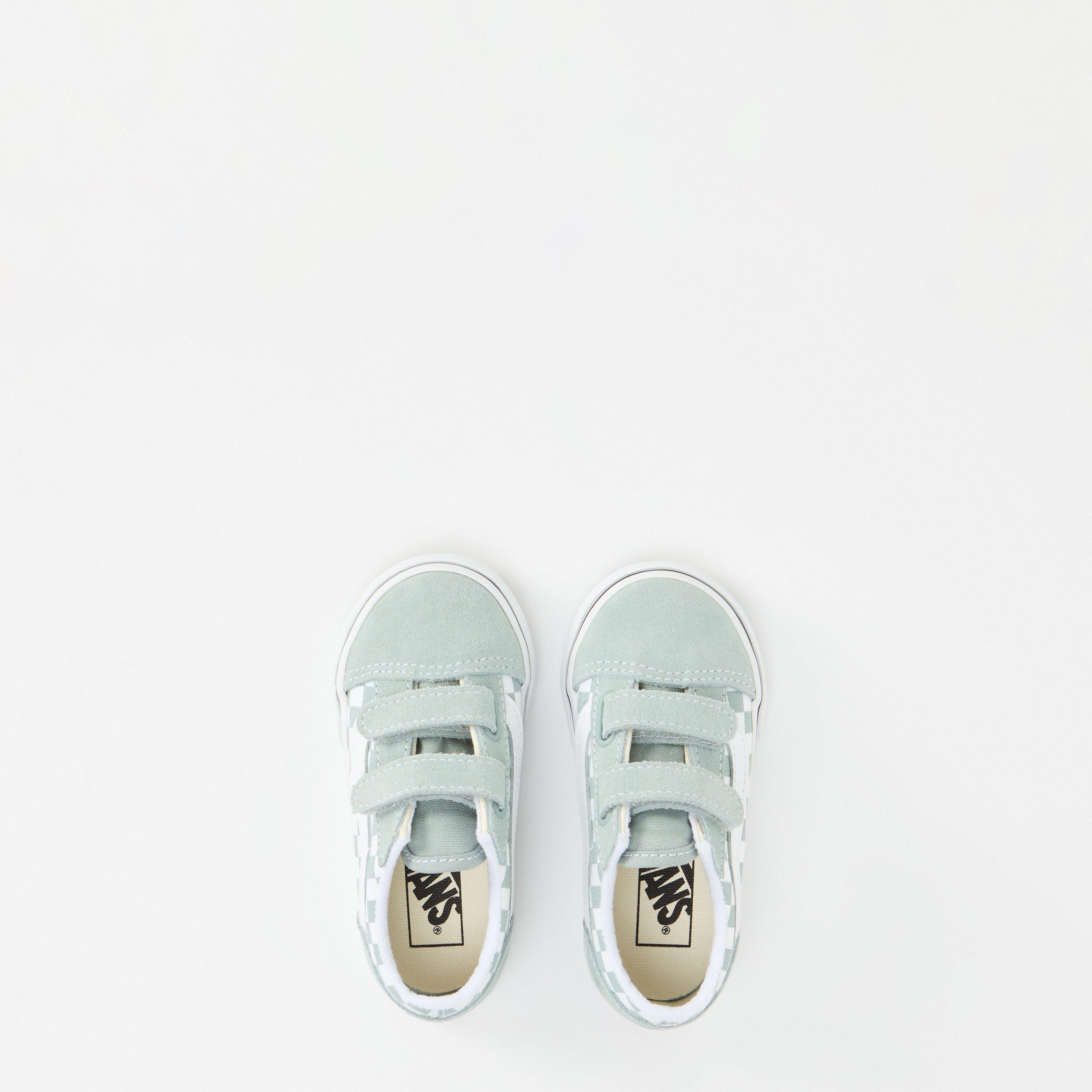 Grey Chk EPO - Vans - Old Skool Velcro Shoes Infants - 4