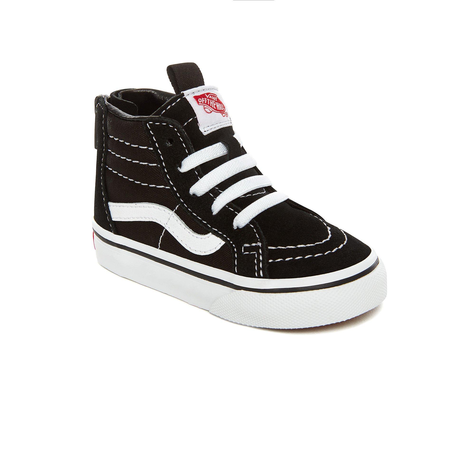 Black/White - Vans - SK8-Hi Zip Shoes Infants - 4