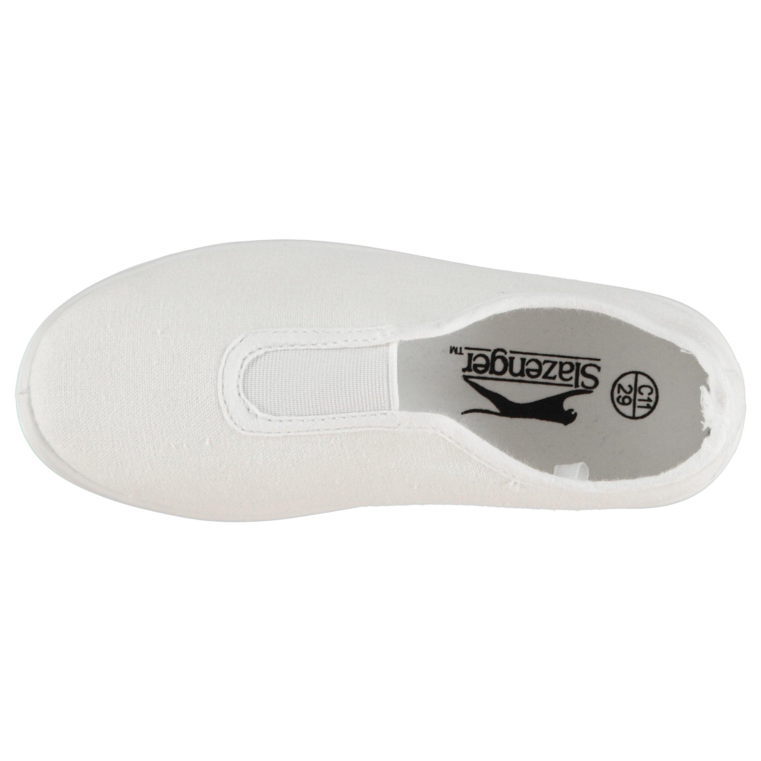 Weiß - Slazenger - Canvas Slip On Infant Shoes - 3