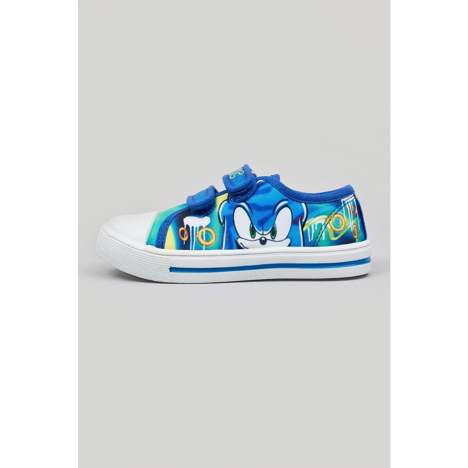 Blue - Sonic - Canvas Low Trainers Childrens - 2