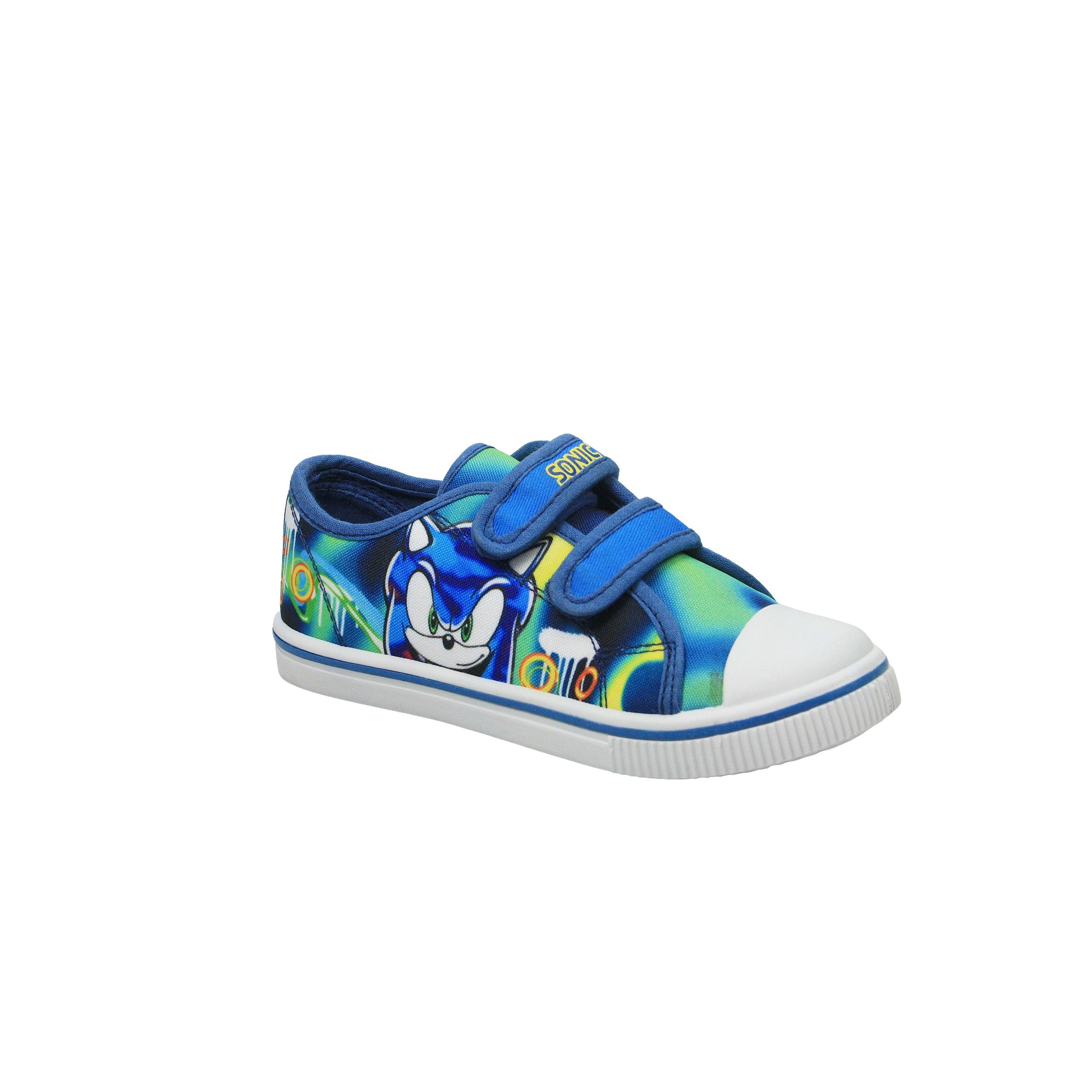 Blue - Sonic - Canvas Low Trainers Childrens - 3