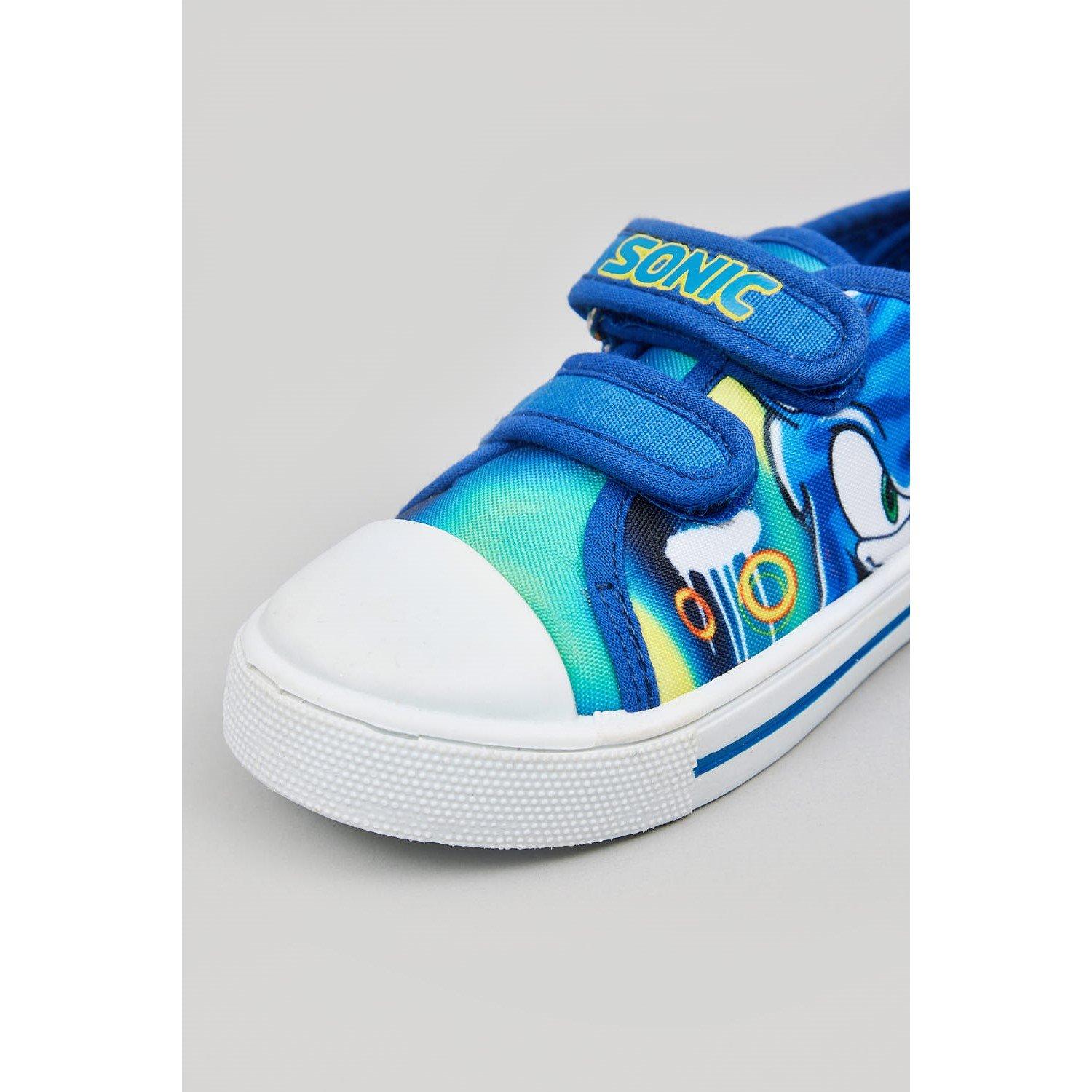 Blue - Sonic - Canvas Low Trainers Childrens - 4