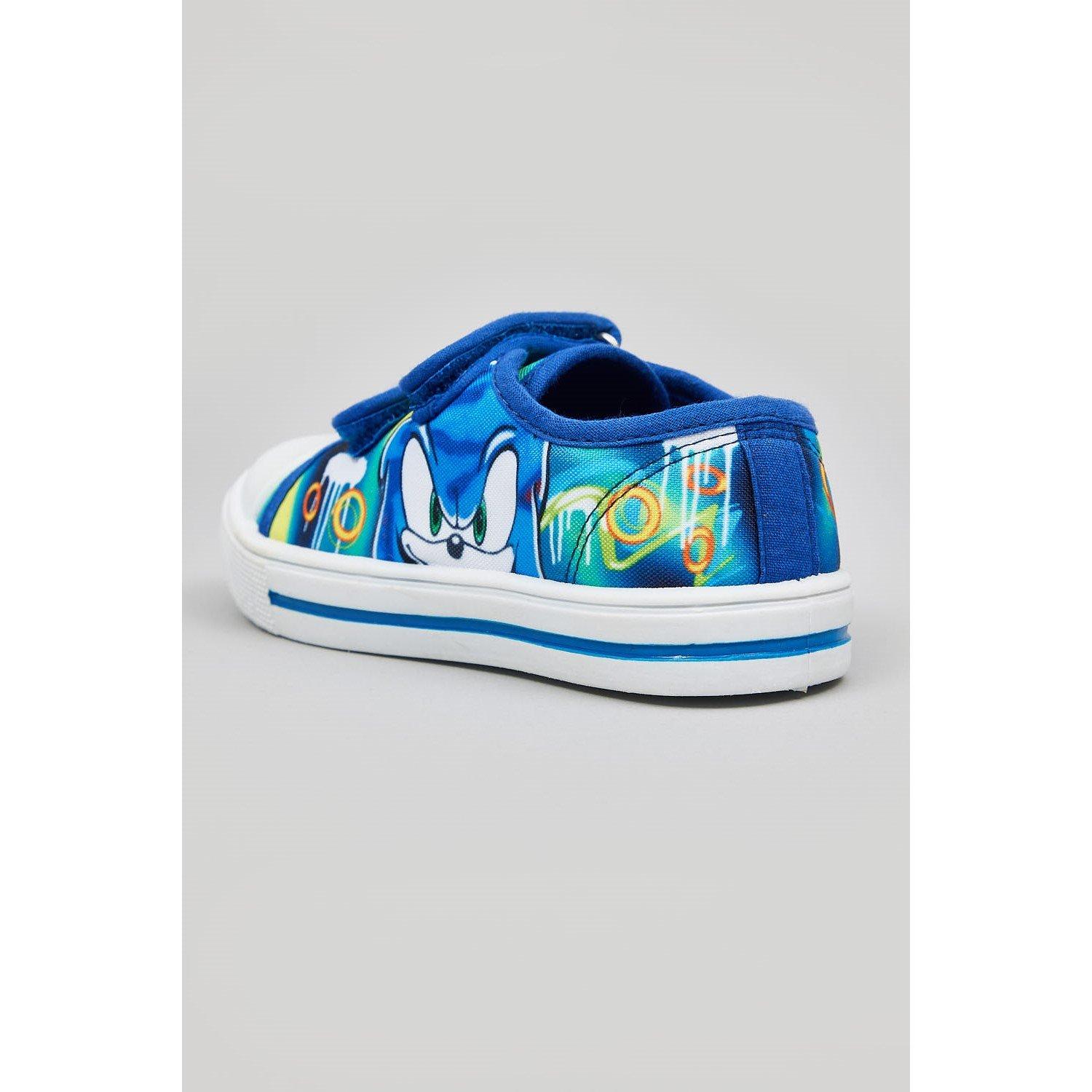 Blue - Sonic - Canvas Low Trainers Childrens - 5